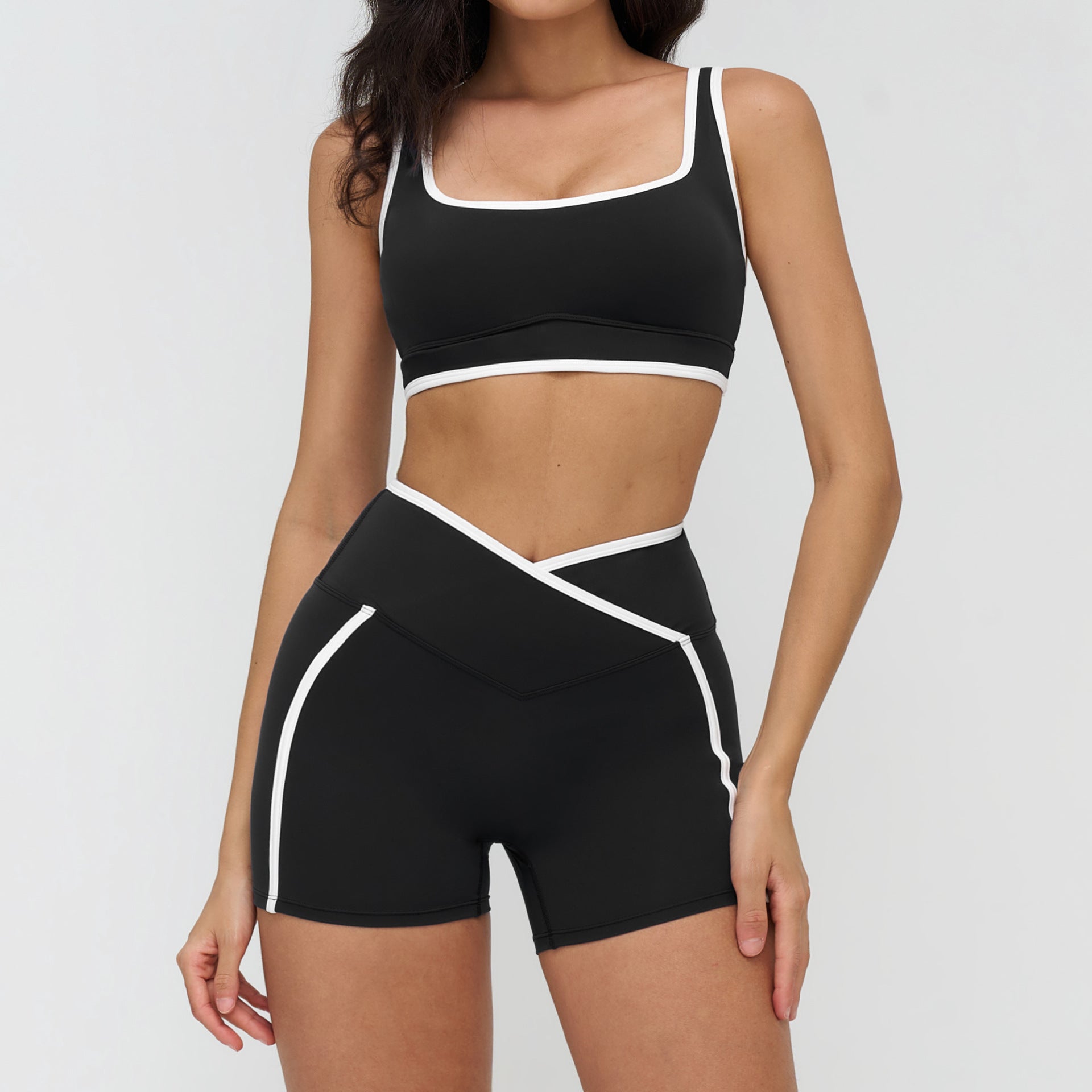 Women's Color-blocked casual sports bras set
