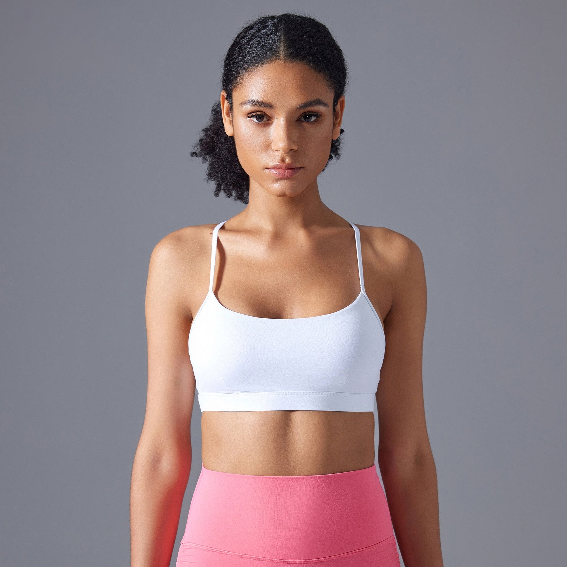 Adjustable Strap Sports Bra with Beautiful Back