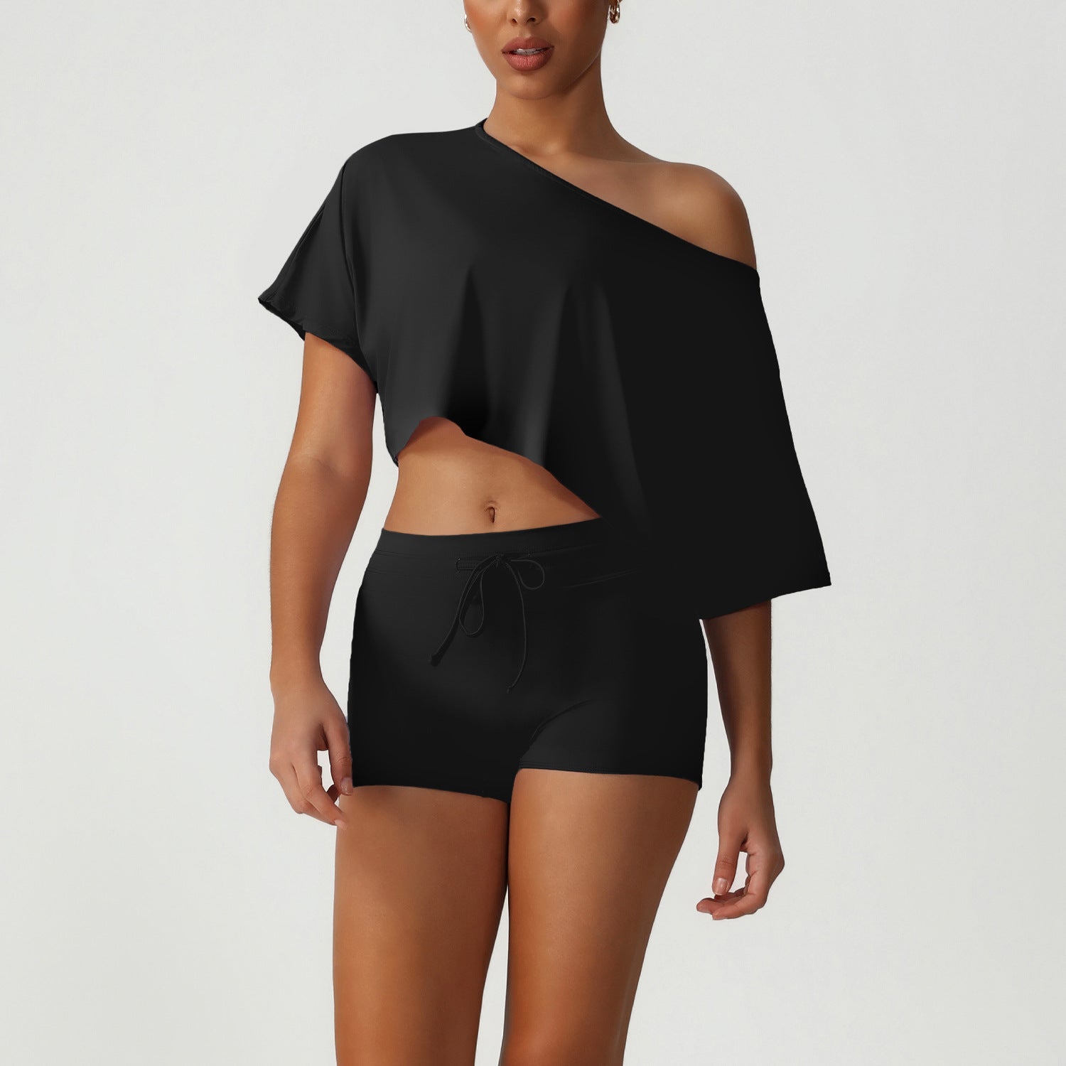 Women's new short sleeve shirt with shorts set