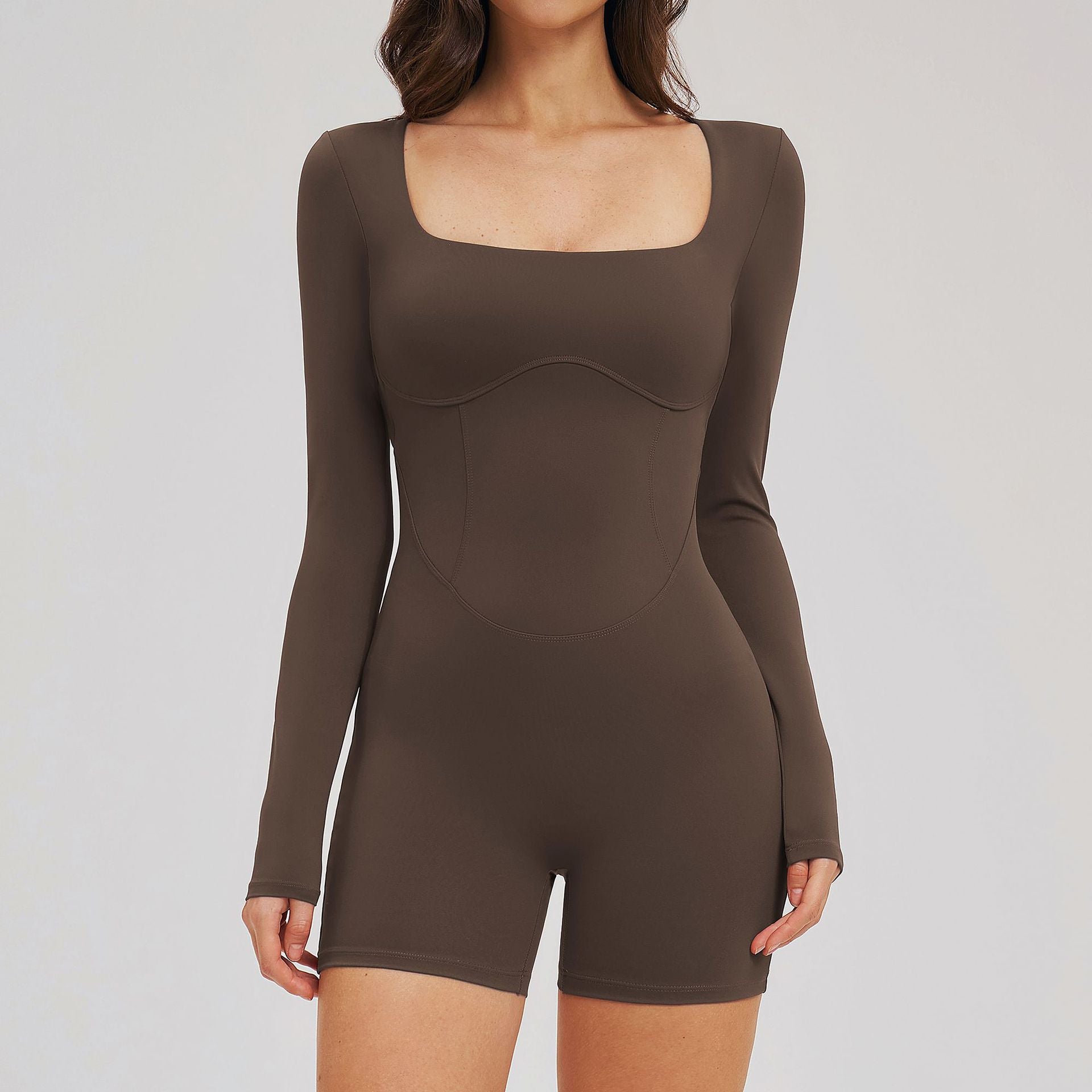Hollow-out backless tight-fitting bodysuit gym wear
