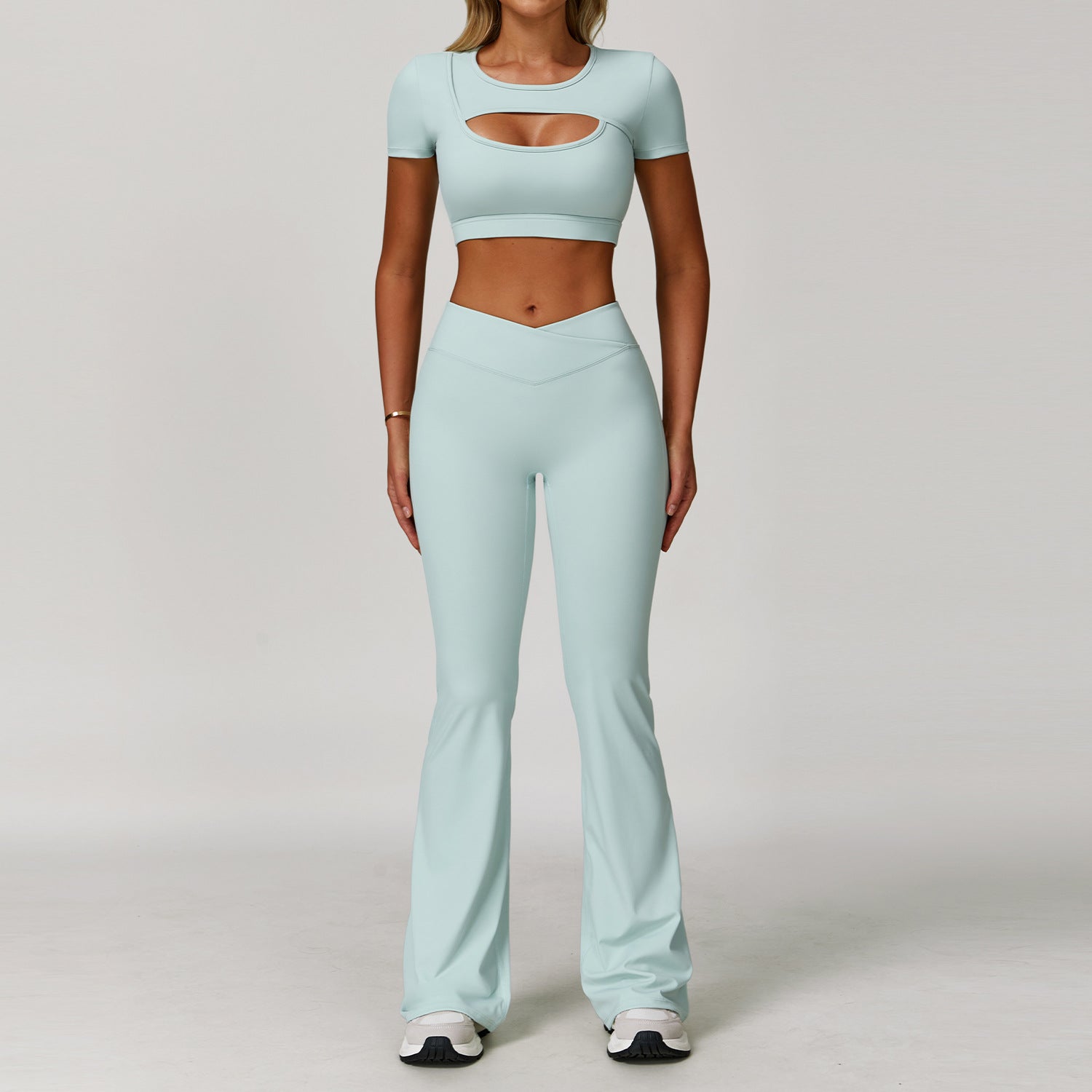 Women's beautiful short sleeve shirts set