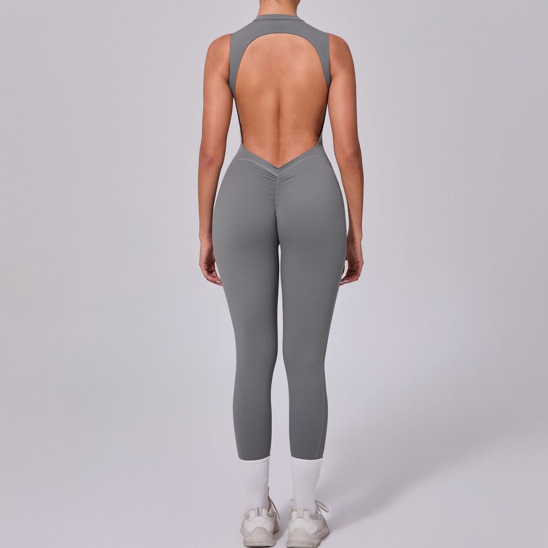 Women's wholesale Backless sleeveless yoga jumpsuit
