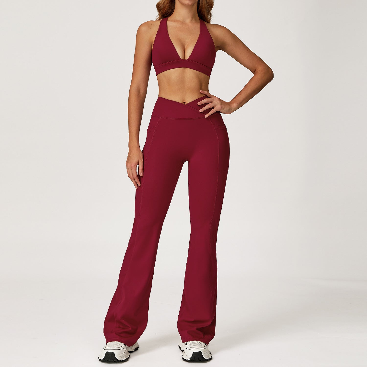 Women's nude sexy bras with pants suit