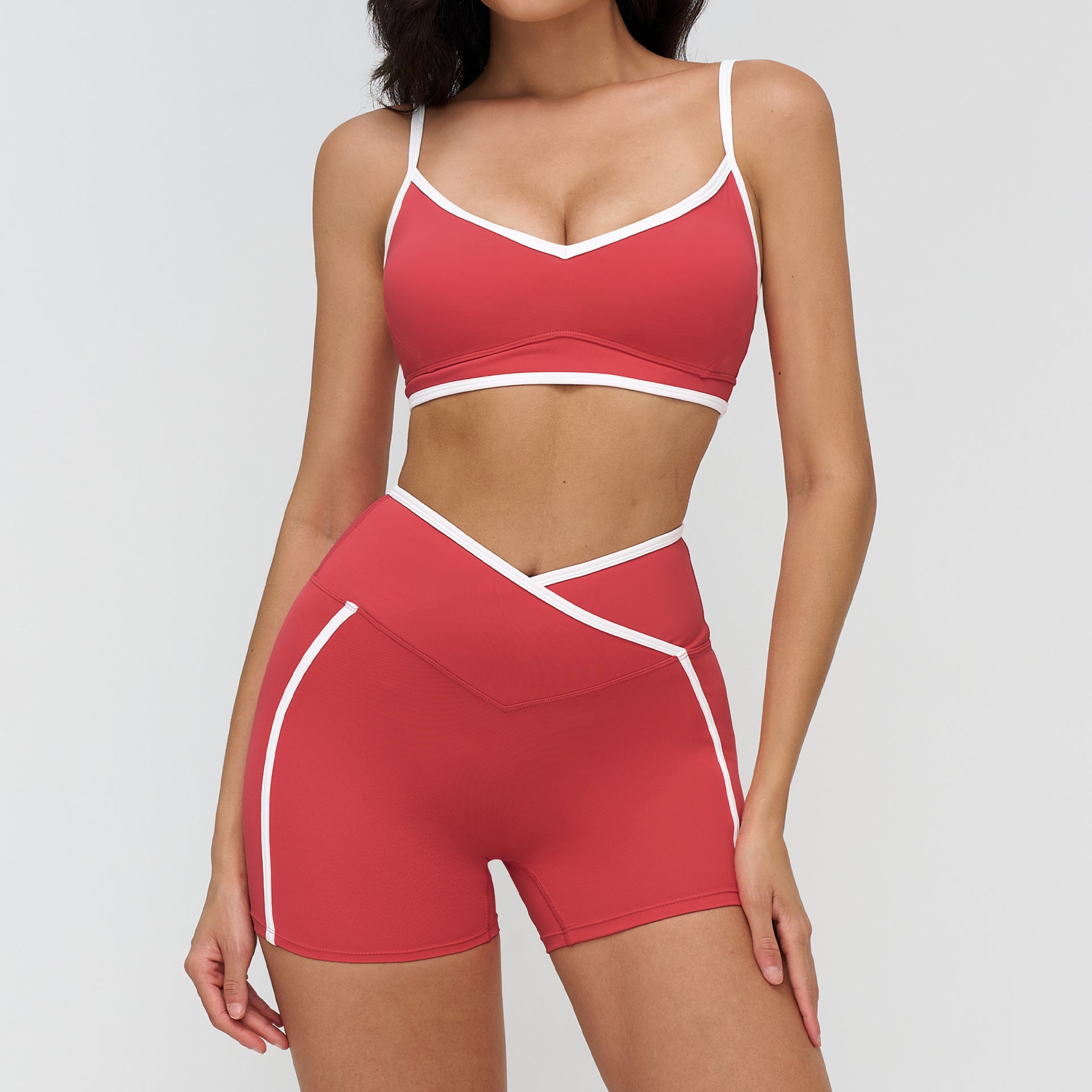 Women's Color-blocked casual sports bras set