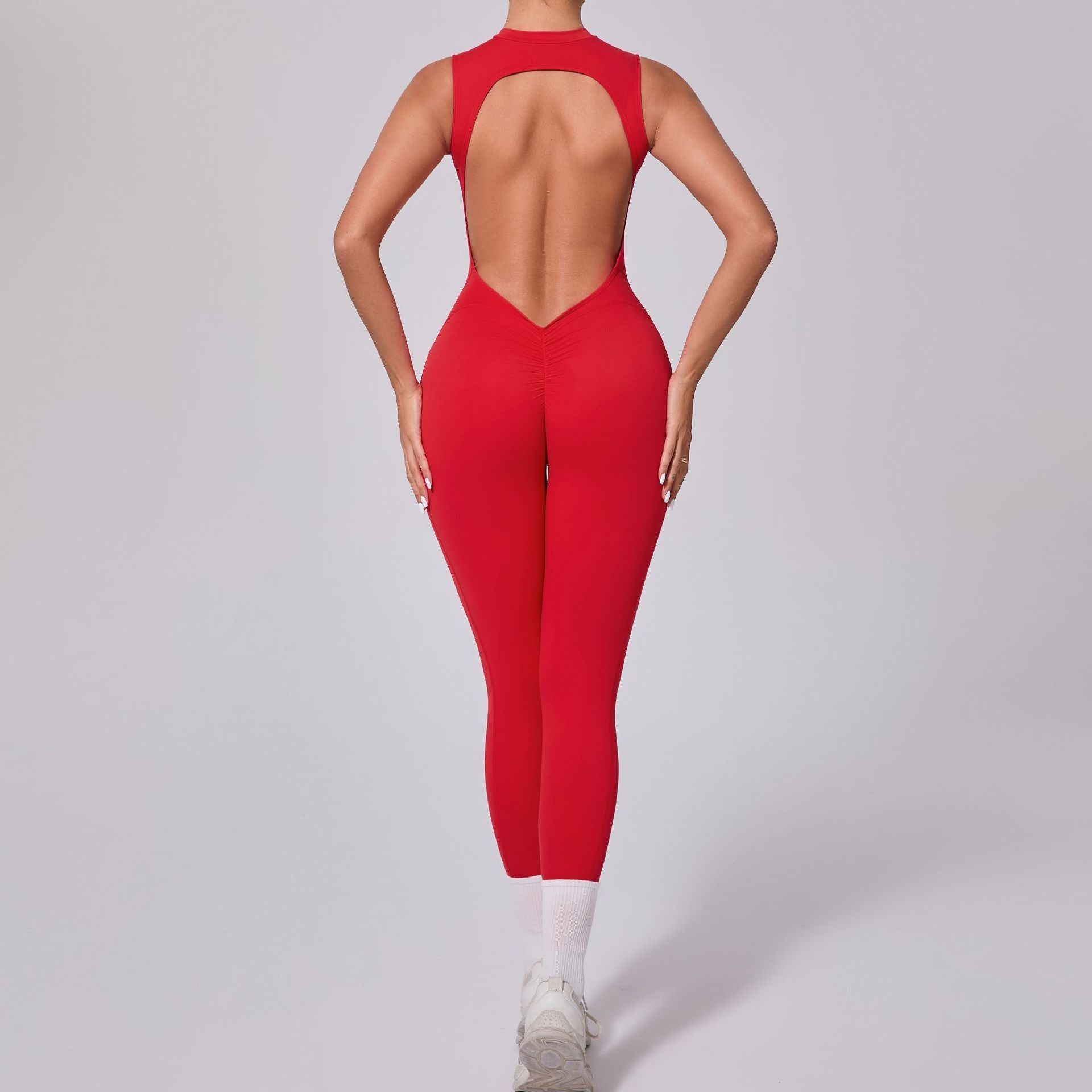 Women's wholesale Backless sleeveless yoga jumpsuit