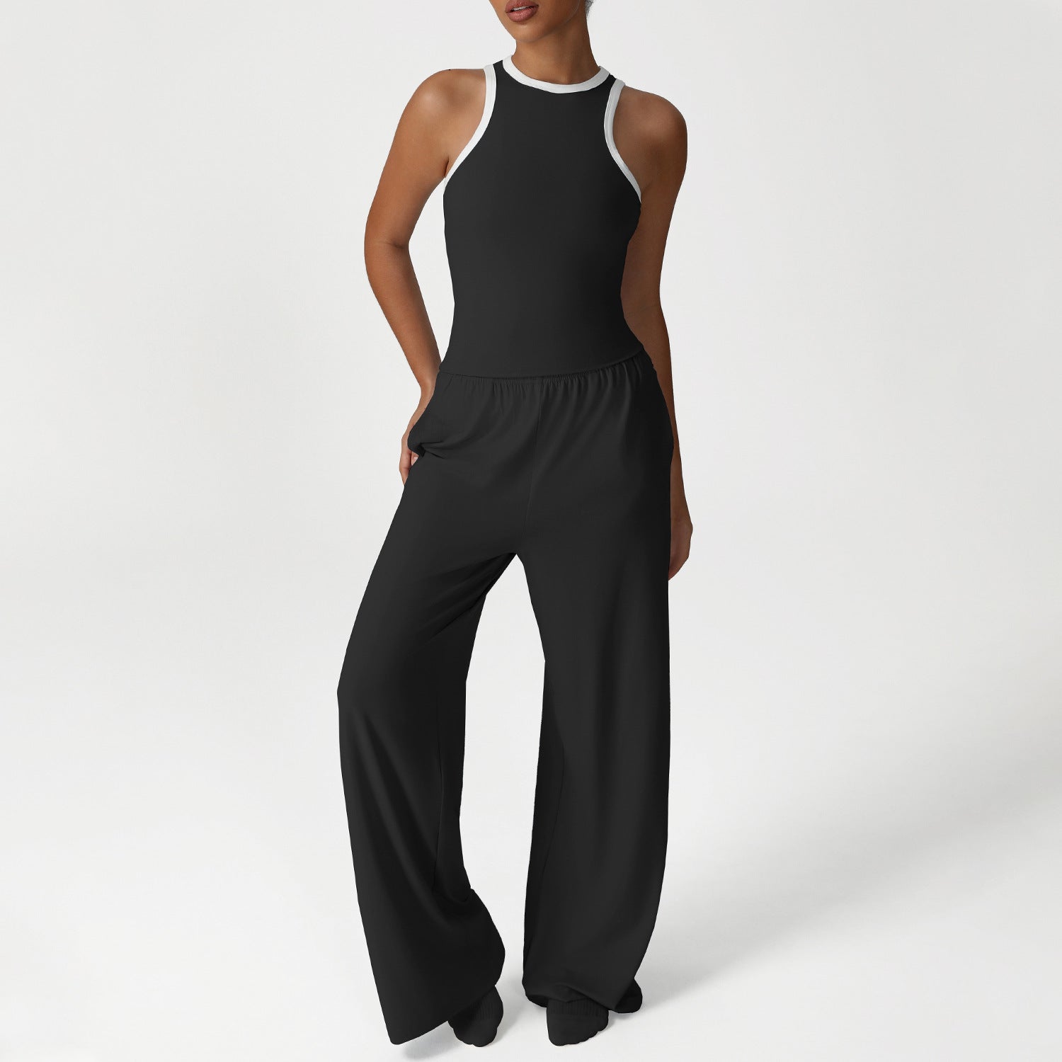 Women' sNew loose wide-leg yoga slim vest two-piece set