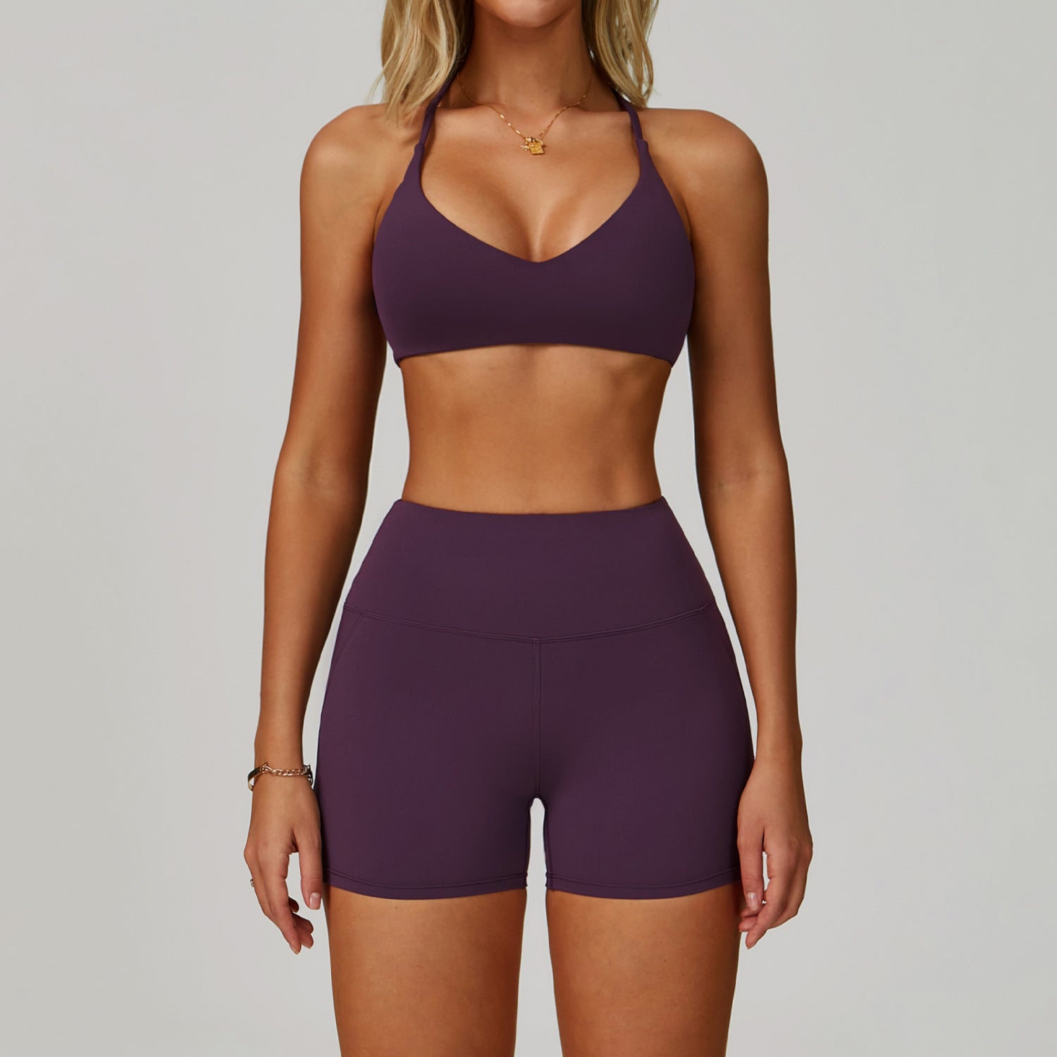 Women's wholesale Backless yoga bras set