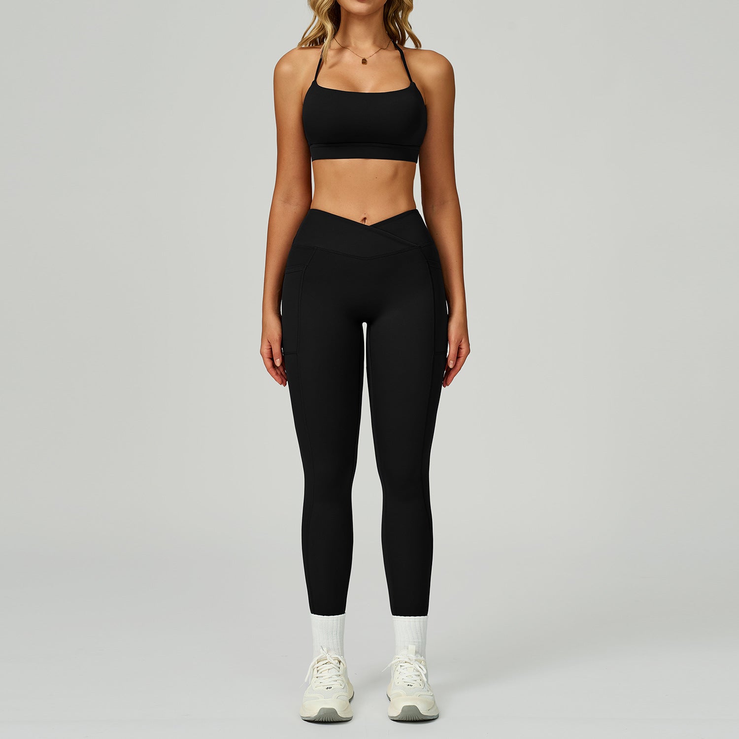 Women's Hollow back sports bras set