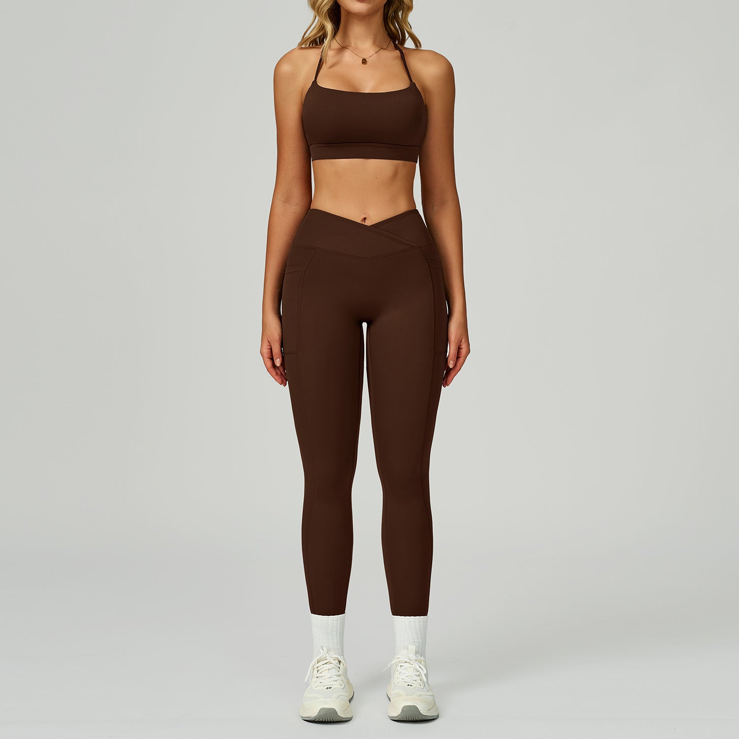 Women's Hollow back sports bras set