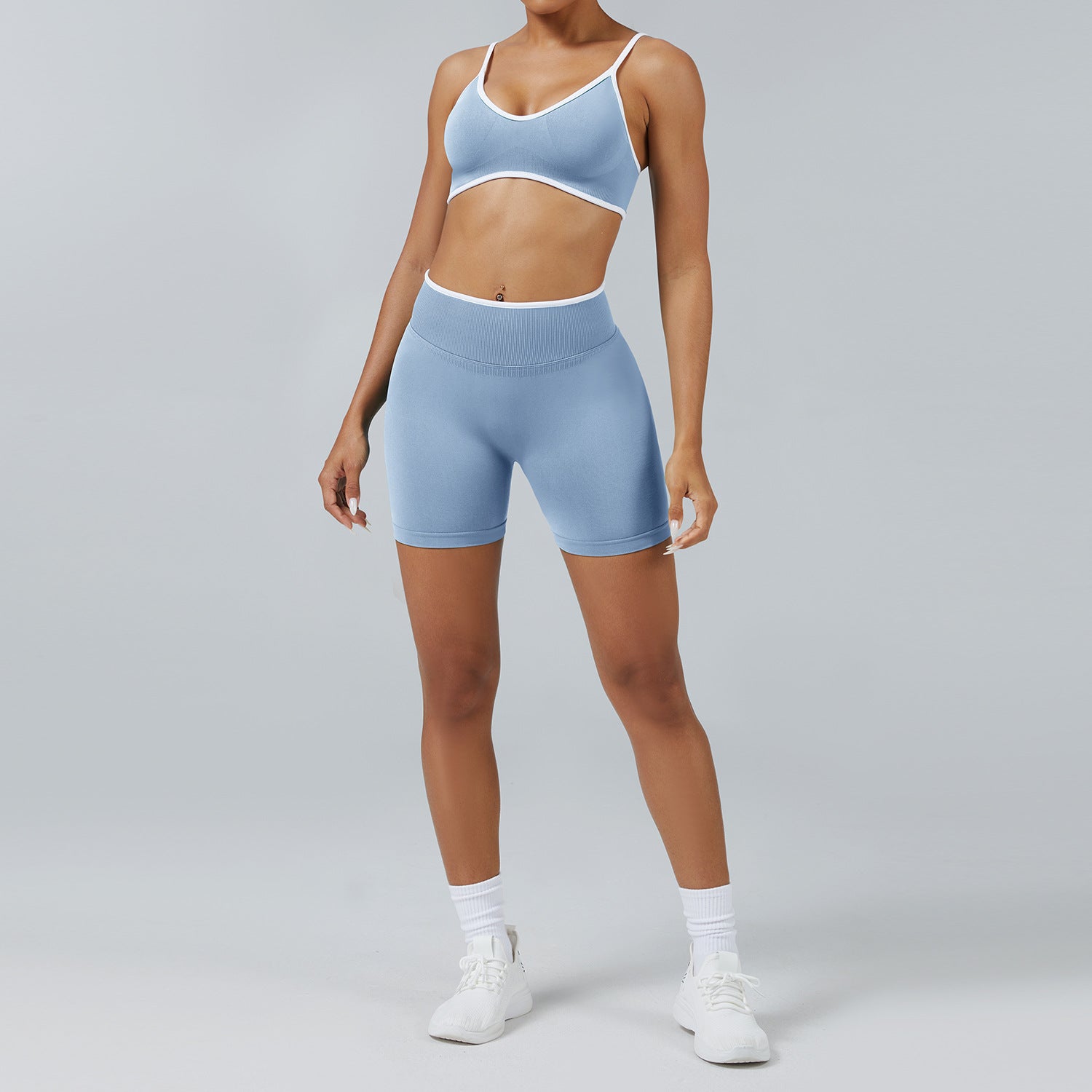 Women's wholesale quick-drying bras with shorts yoga set