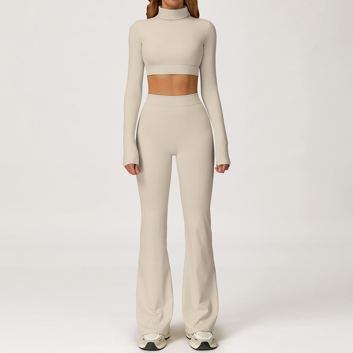 Women's beautiful long sleeve with pants fitness set