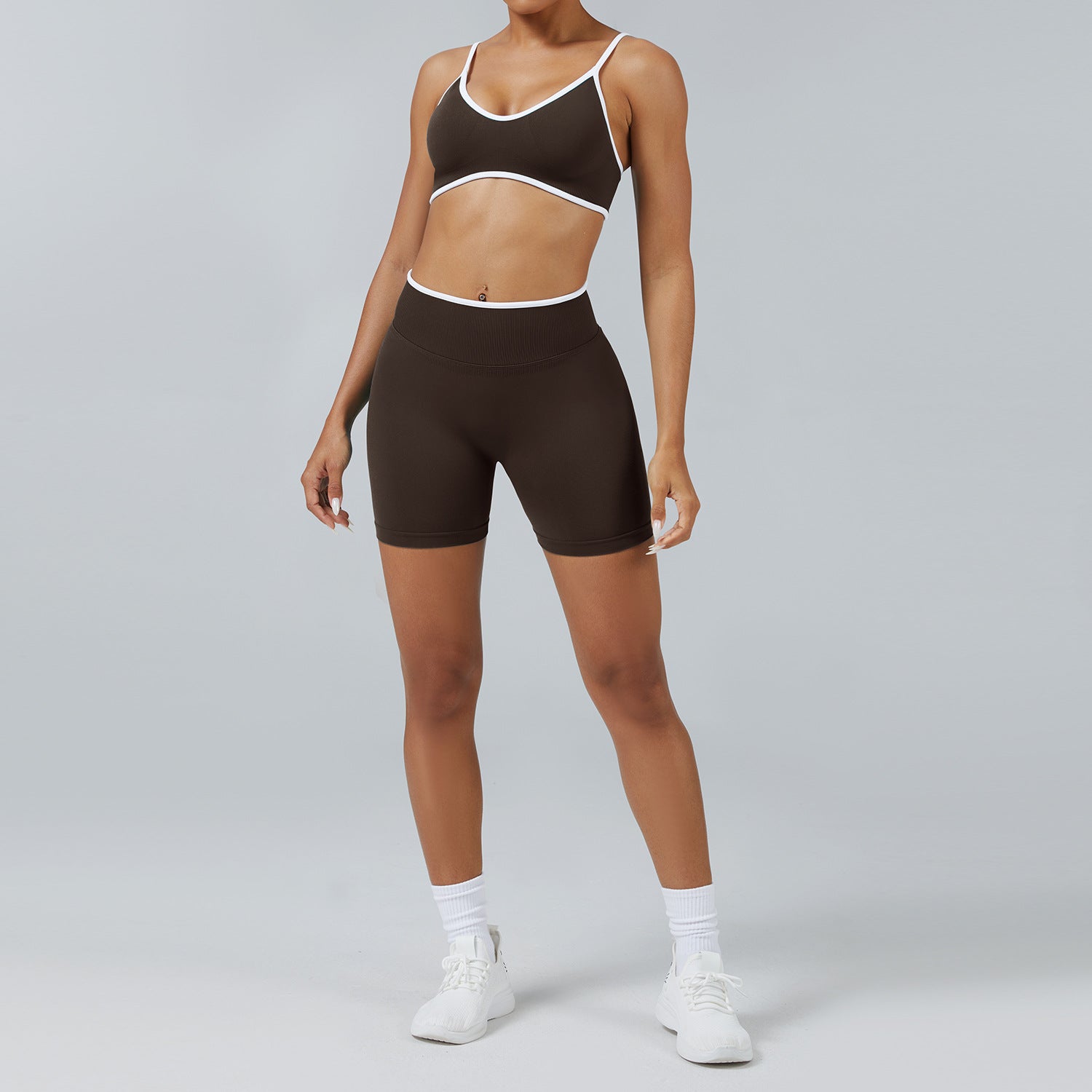 Women's wholesale quick-drying bras with shorts yoga set