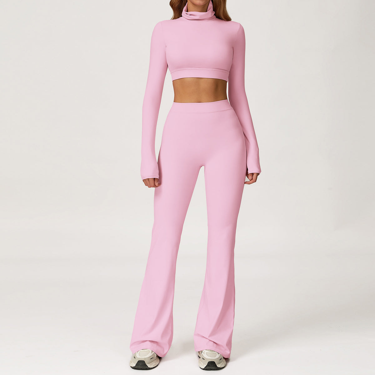 Women's beautiful long sleeve with pants fitness set