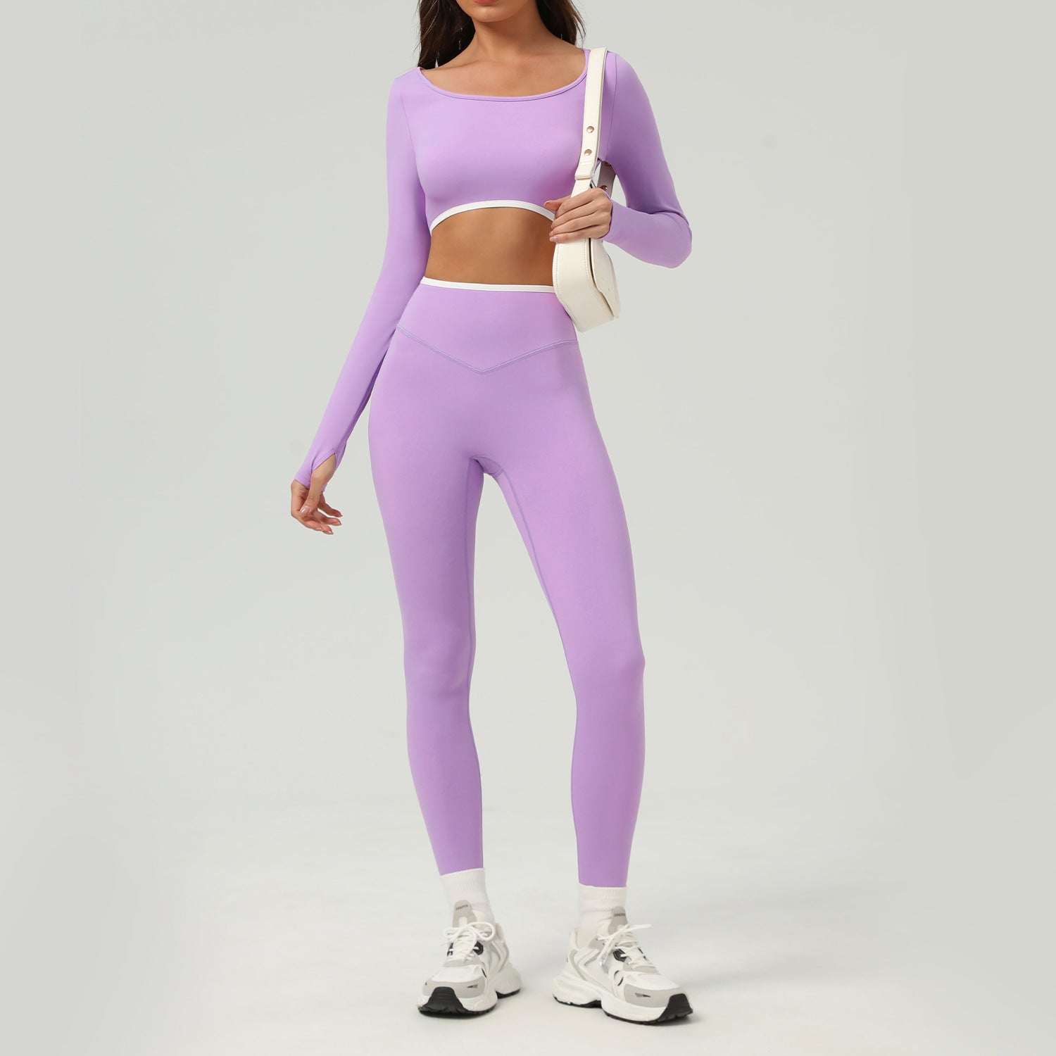 Women's New nude quick-drying running and fitness suit