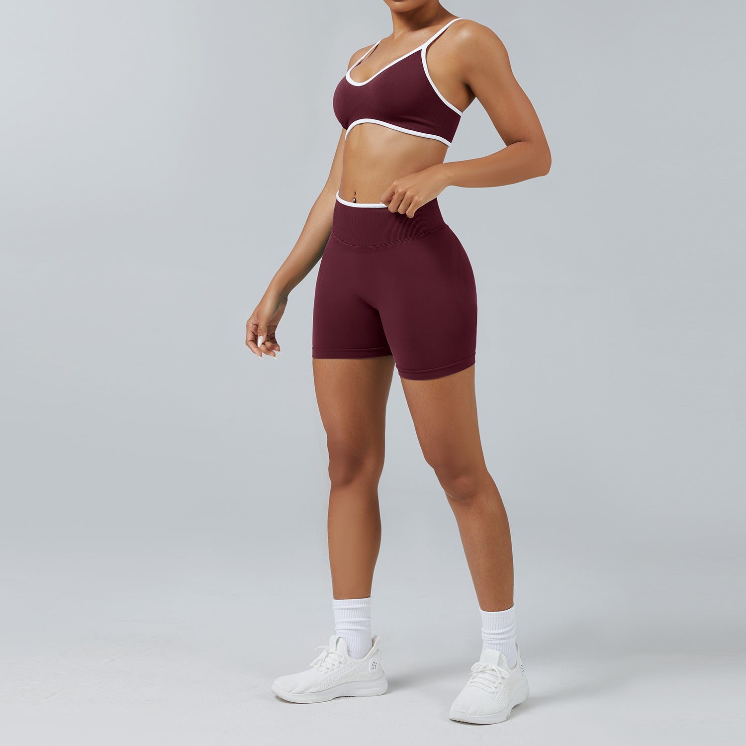 Women's wholesale quick-drying bras with shorts yoga set