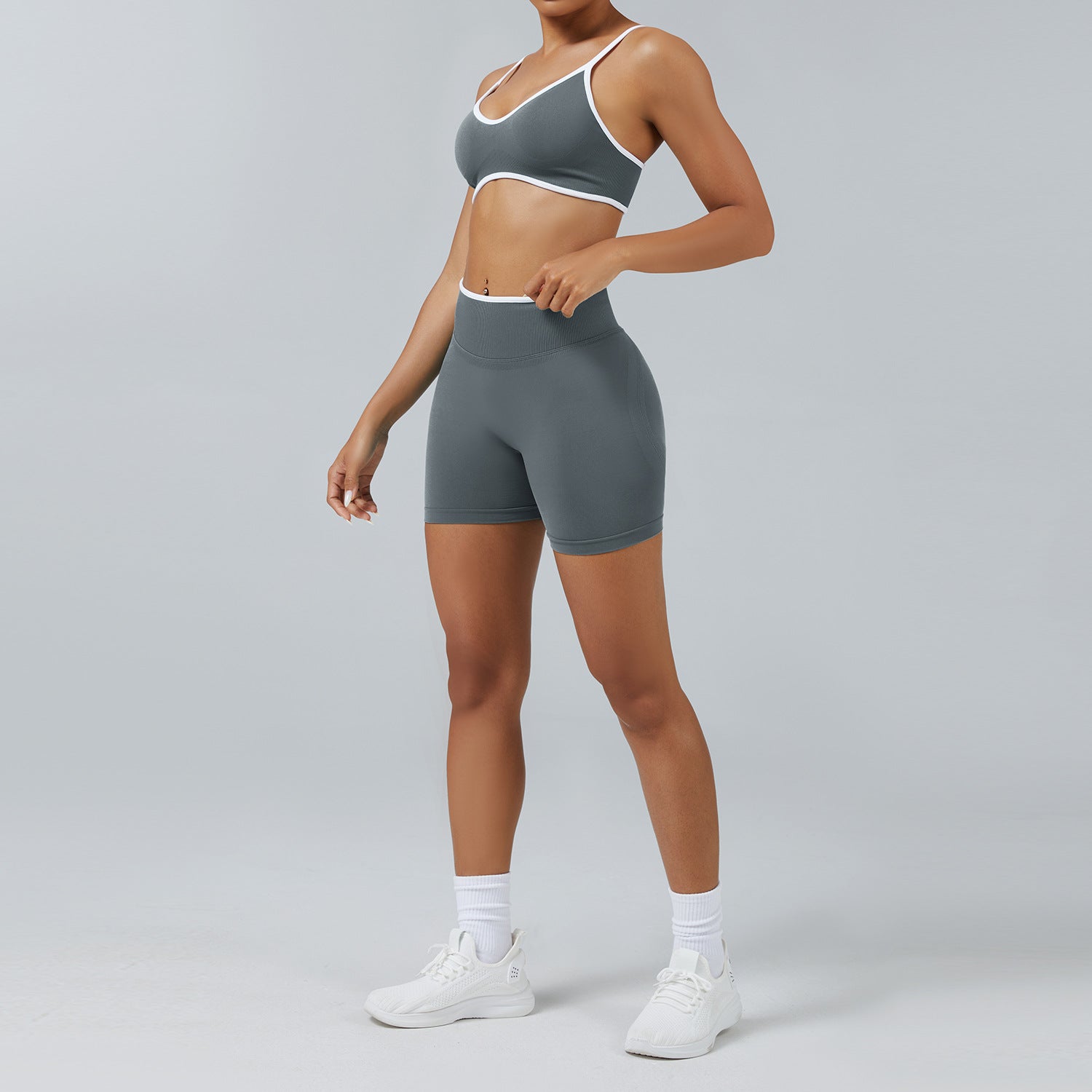 Women's wholesale quick-drying bras with shorts yoga set