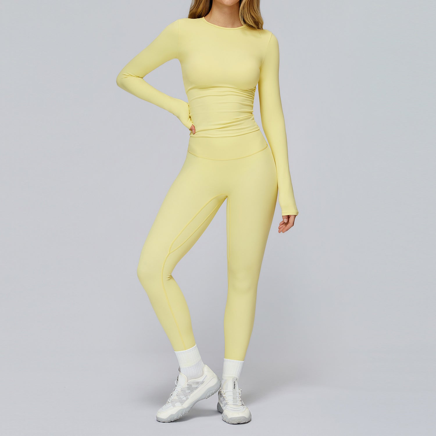 Women's casual long sleeve tops with leggings set