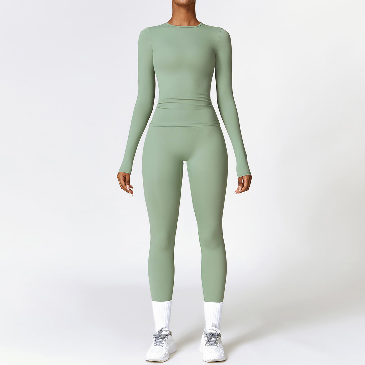 Women's casual long sleeve tops with leggings set