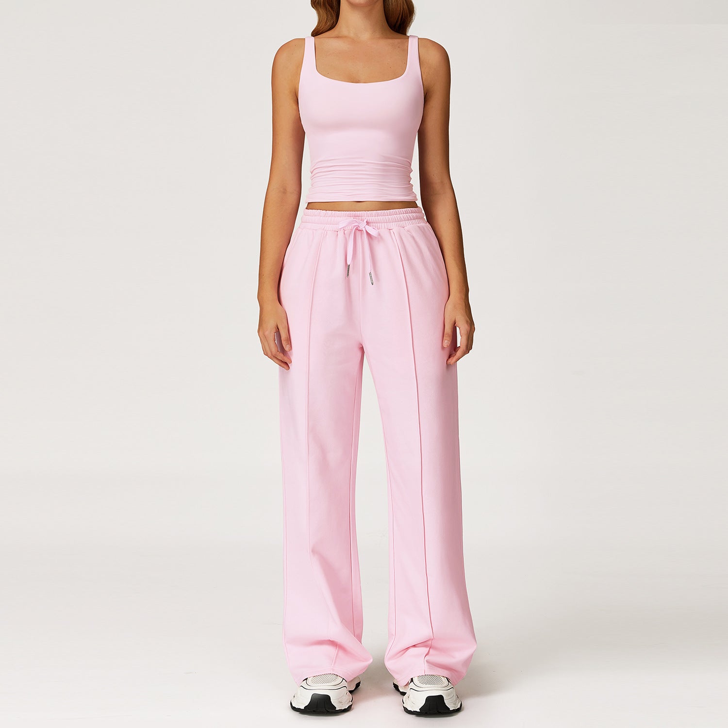 Casual sports bras with sweatpants set