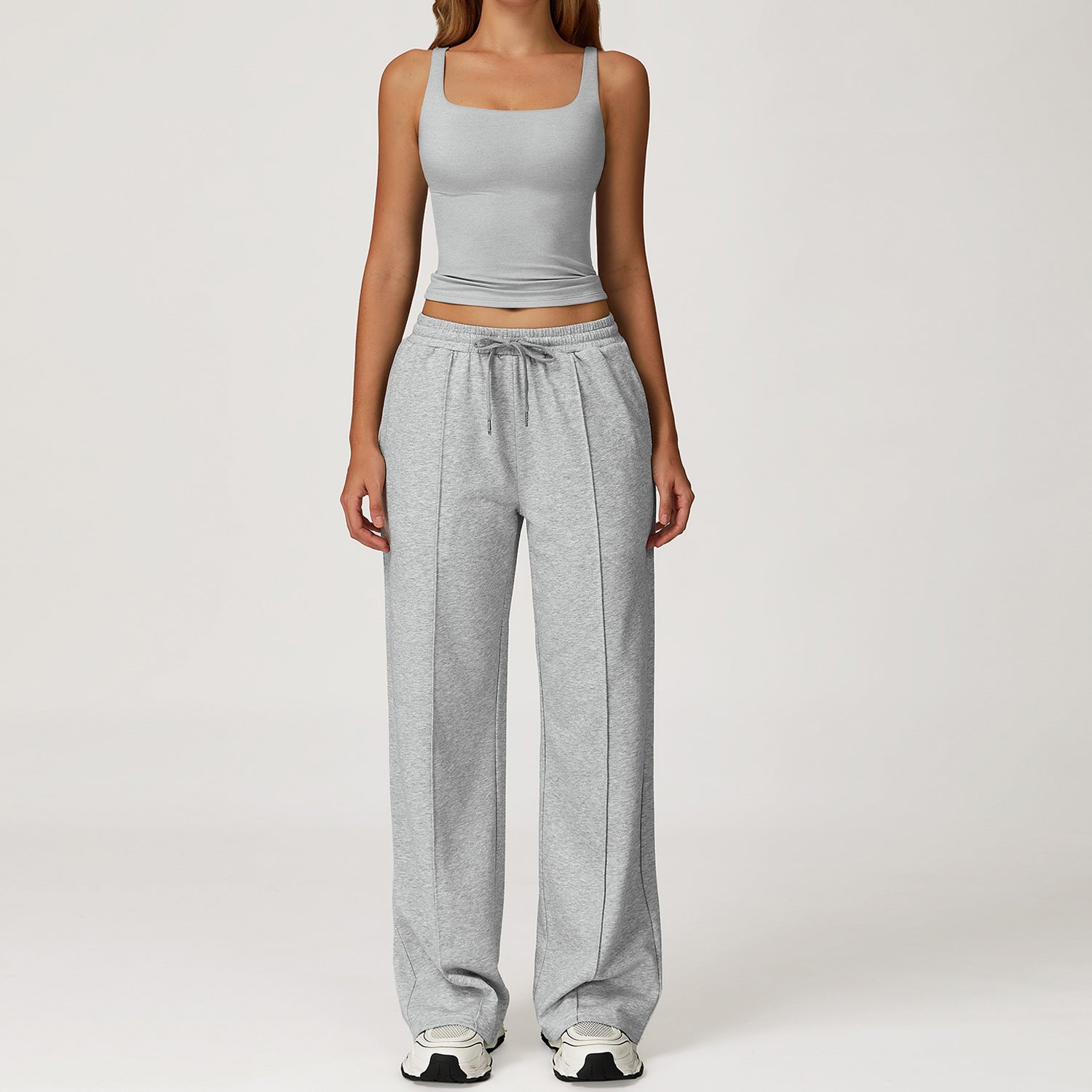 Casual sports bras with sweatpants set