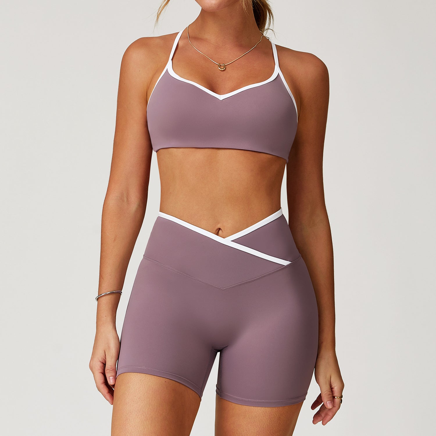 Women's Cross high waist sports bras suit