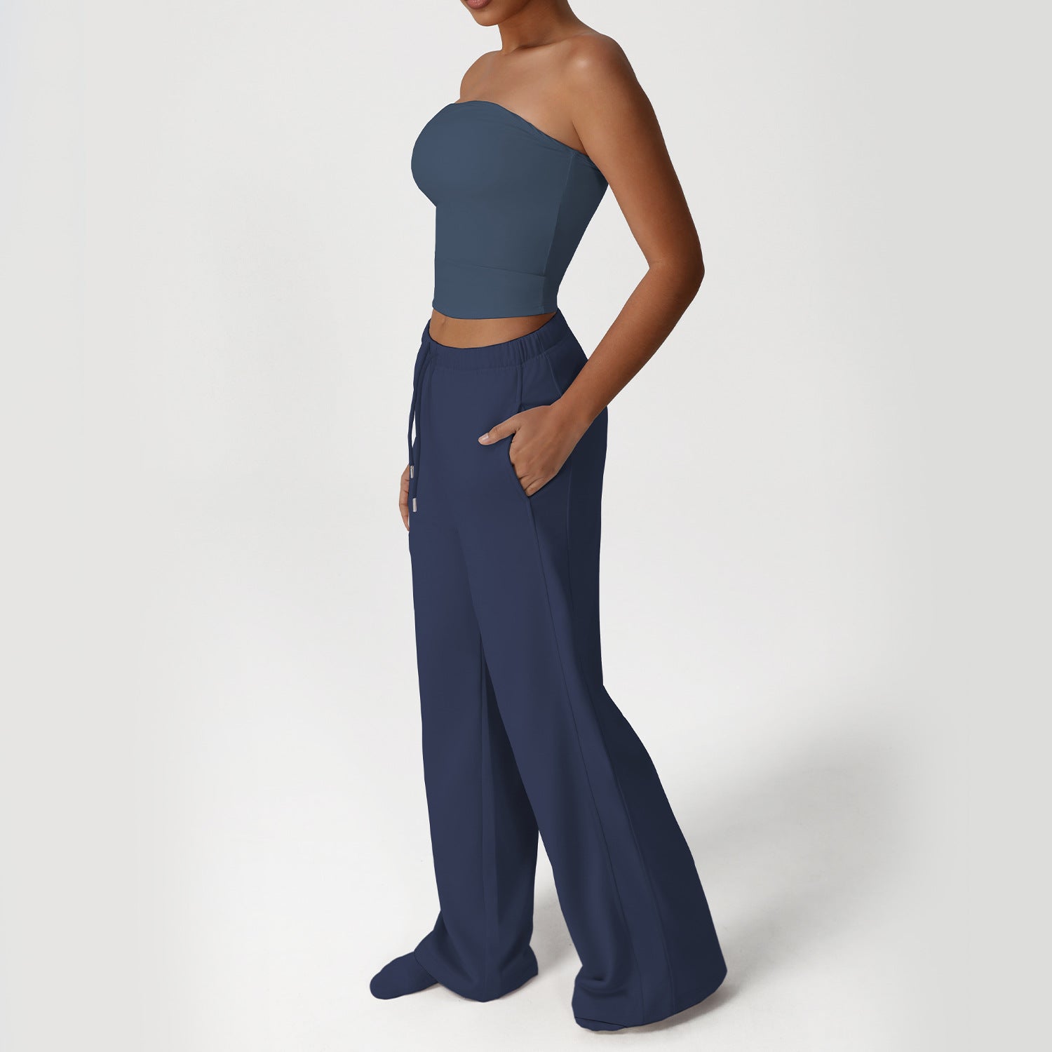 Sexy Tube Top Fitness Set