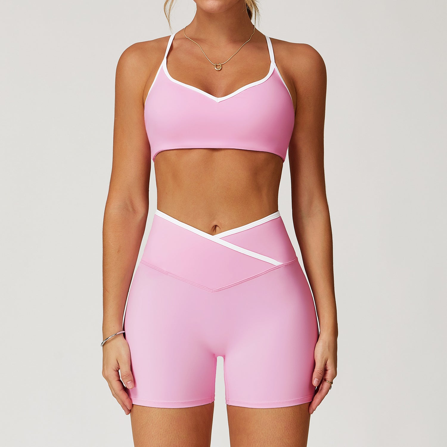 Women's Cross high waist sports bras suit
