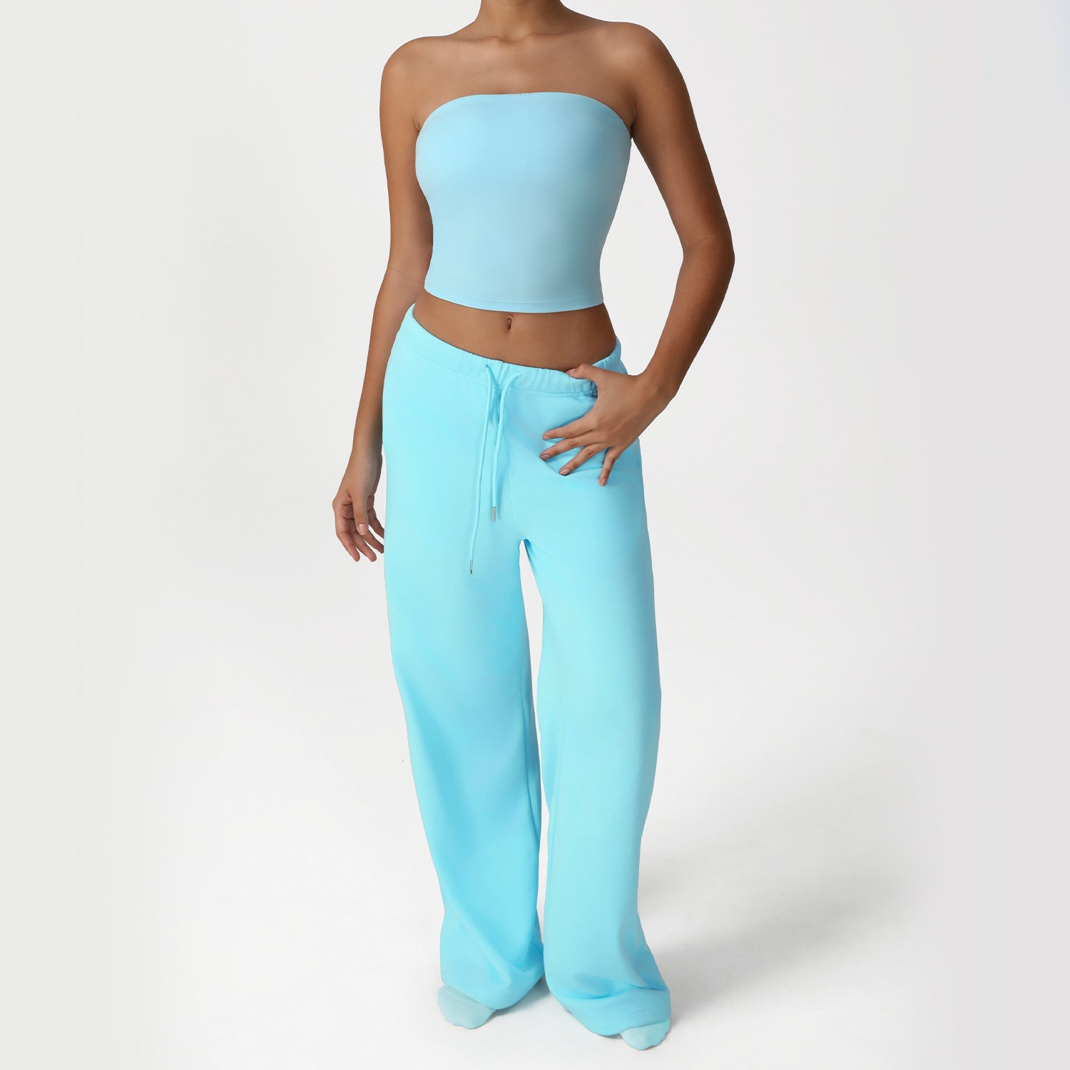 Sexy Tube Top Fitness Set
