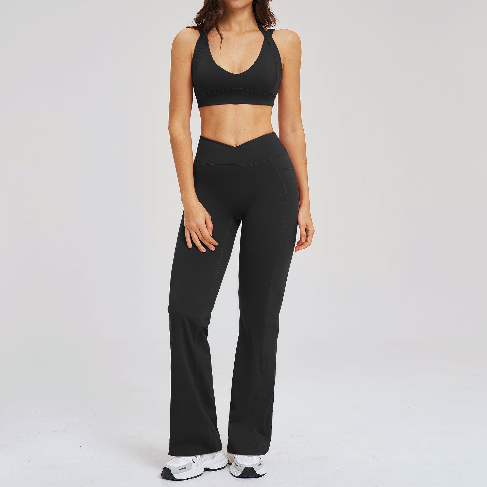 Women's Backless Yoga Suit Casual Running Outdoor Sports Set