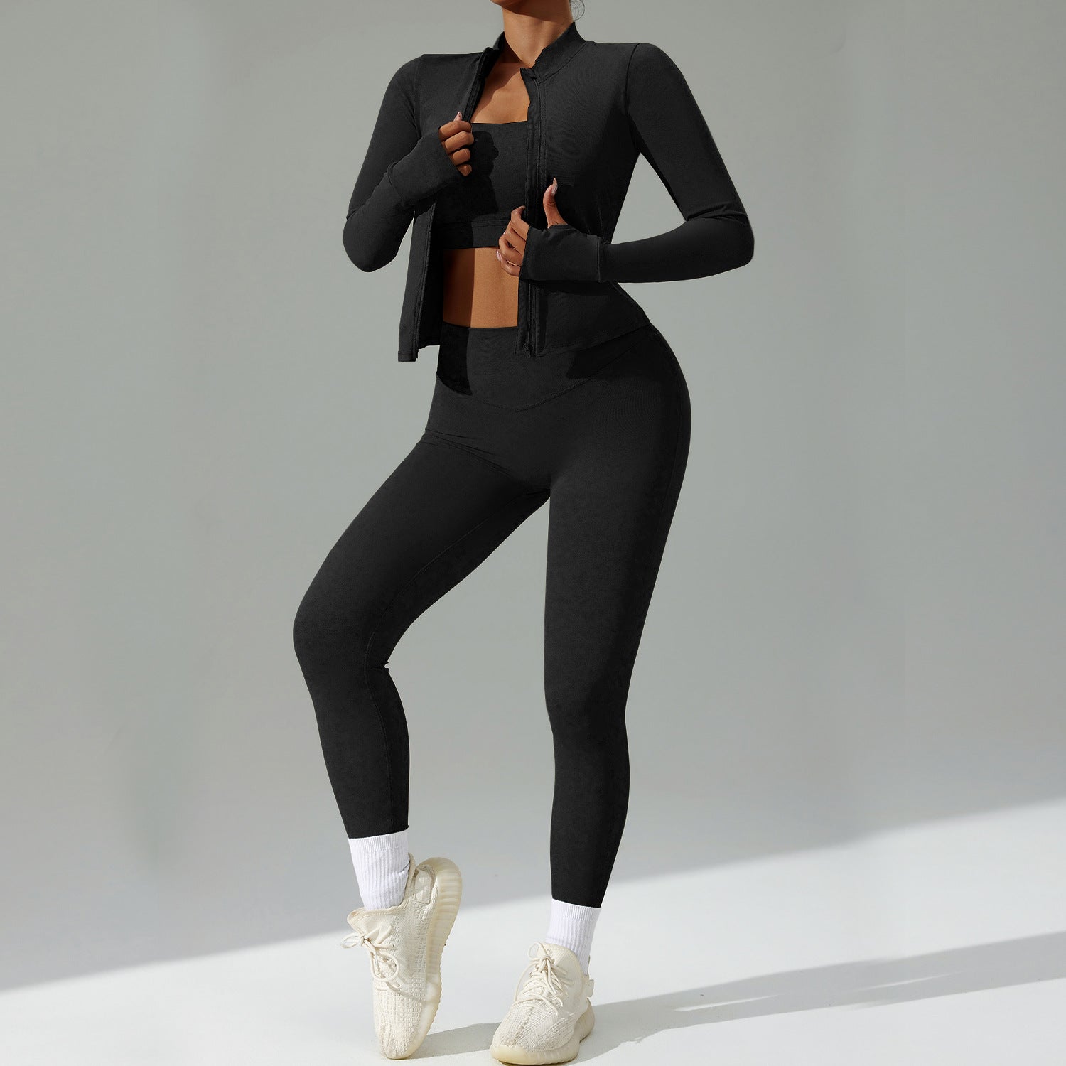 Women's Quick-drying fitness suit three-piece set