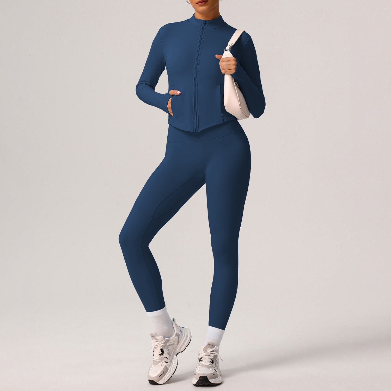 Women's autumn and winter warm fleece sports casual suit