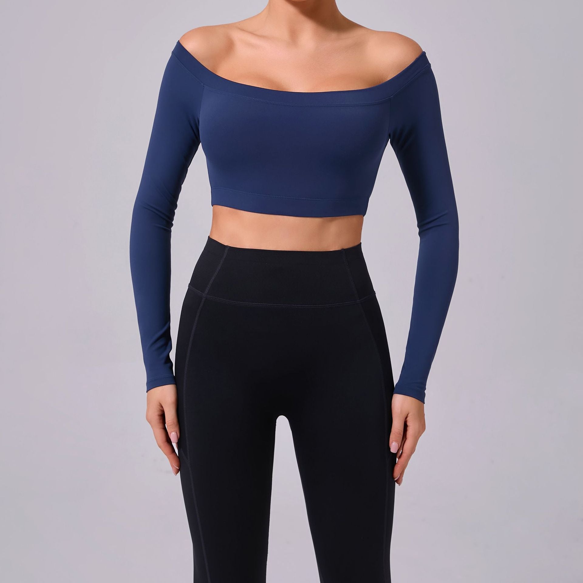 Women's long sleeve off-shoulder T-shirt