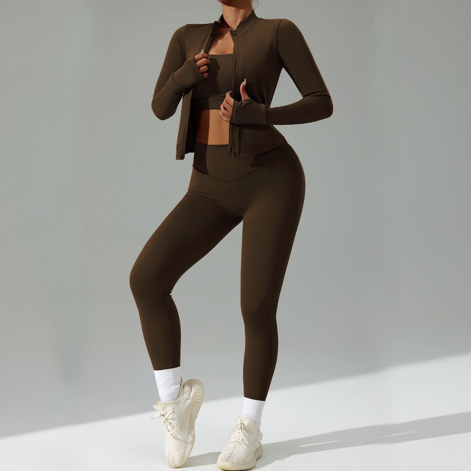 Women's Quick-drying fitness suit three-piece set