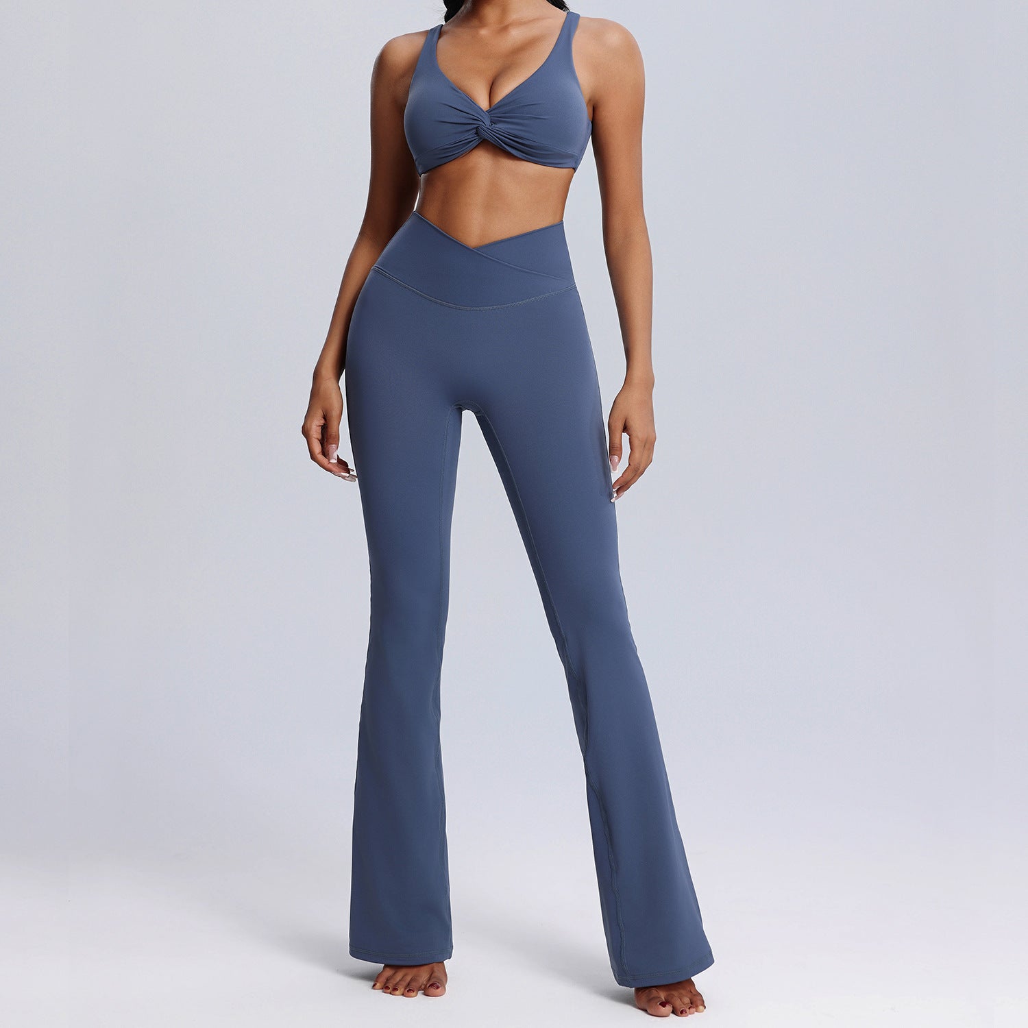 Women's Two-piece casual flared fitness suit