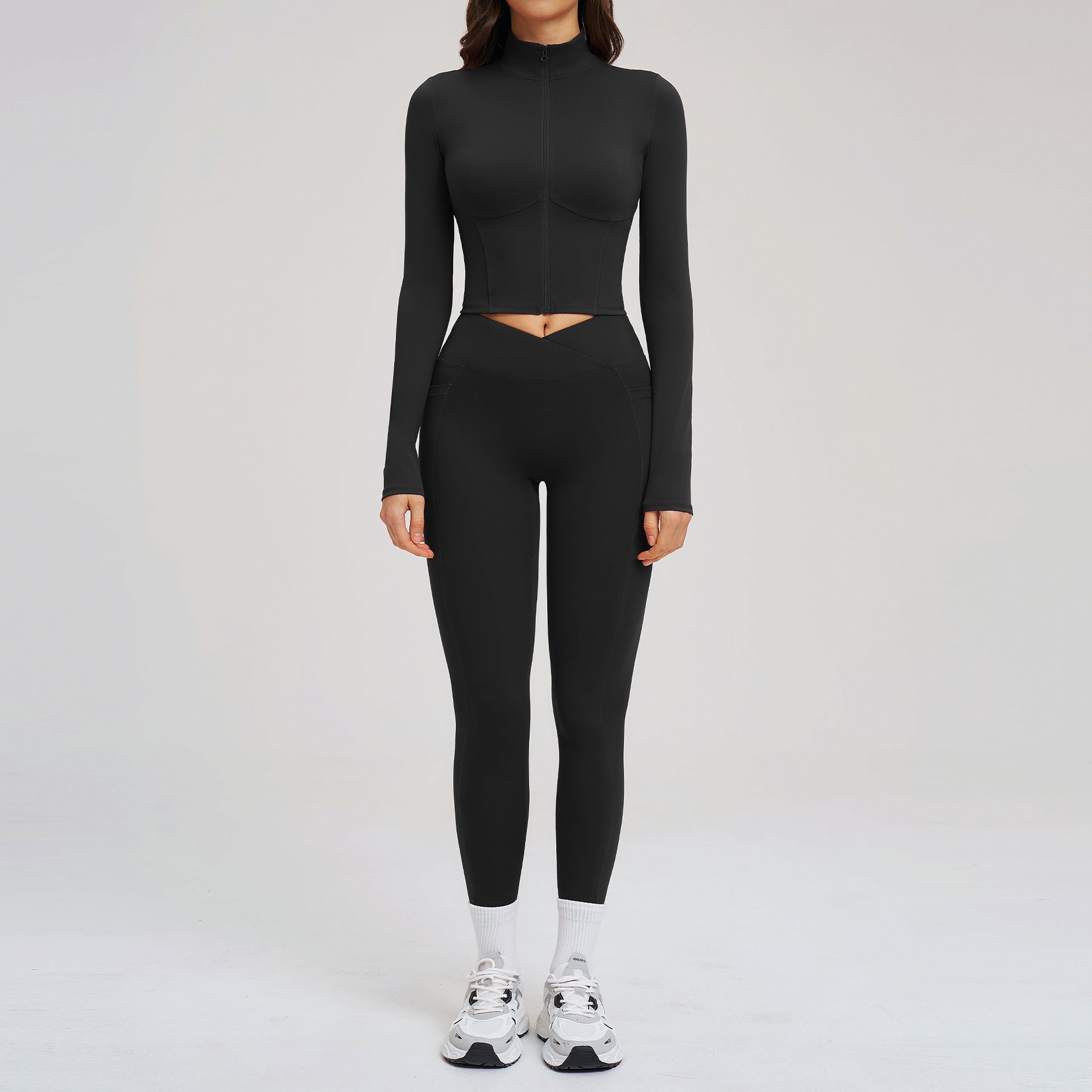 Women's quick-drying jackets with leggings fitness yoga set