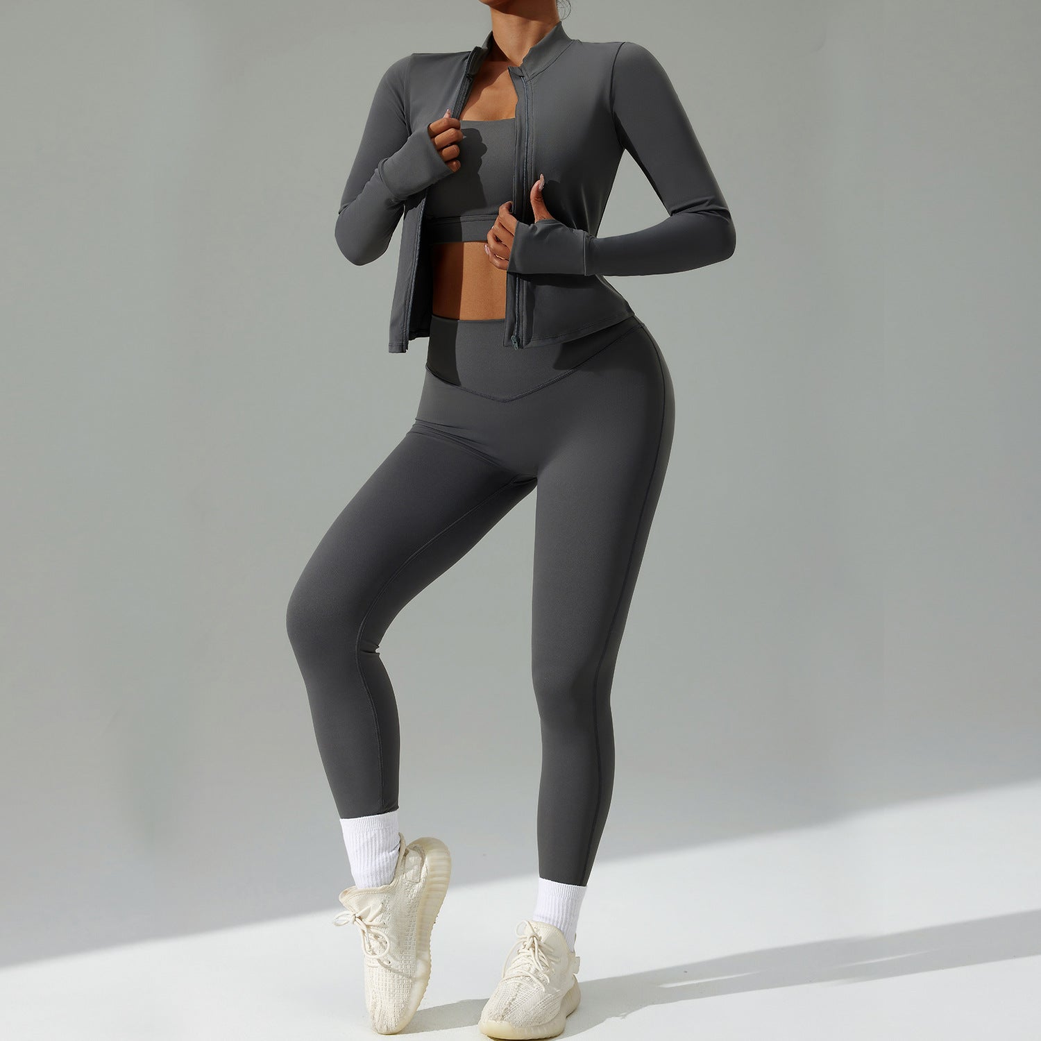 Women's Quick-drying fitness suit three-piece set