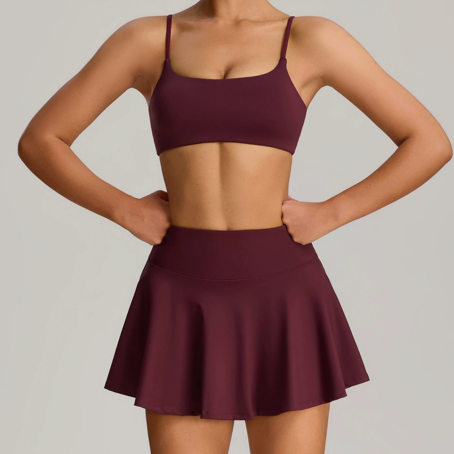 Women's Anti-exposure yoga sports tennis skirt set