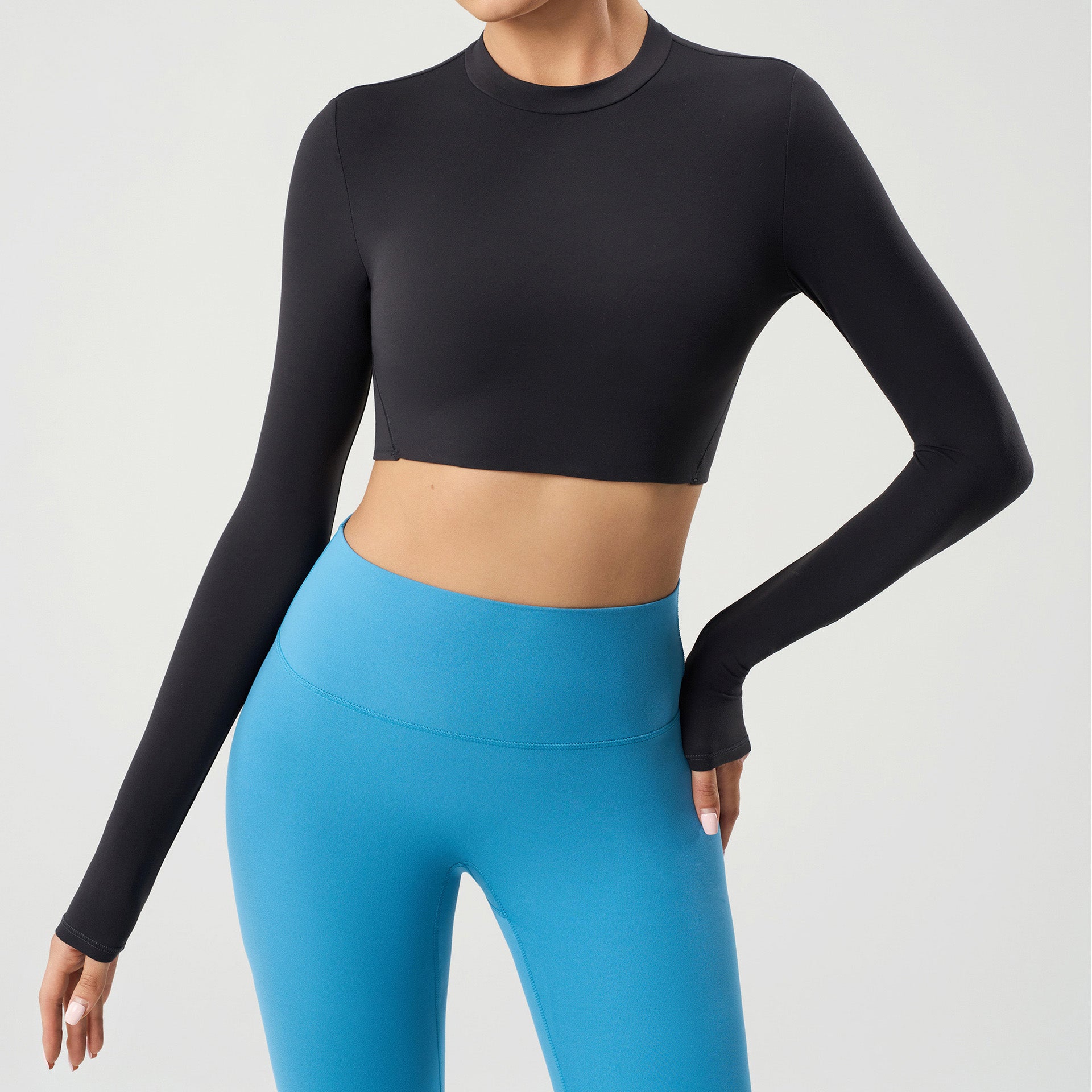 Women's Short navel-baring long sleeve