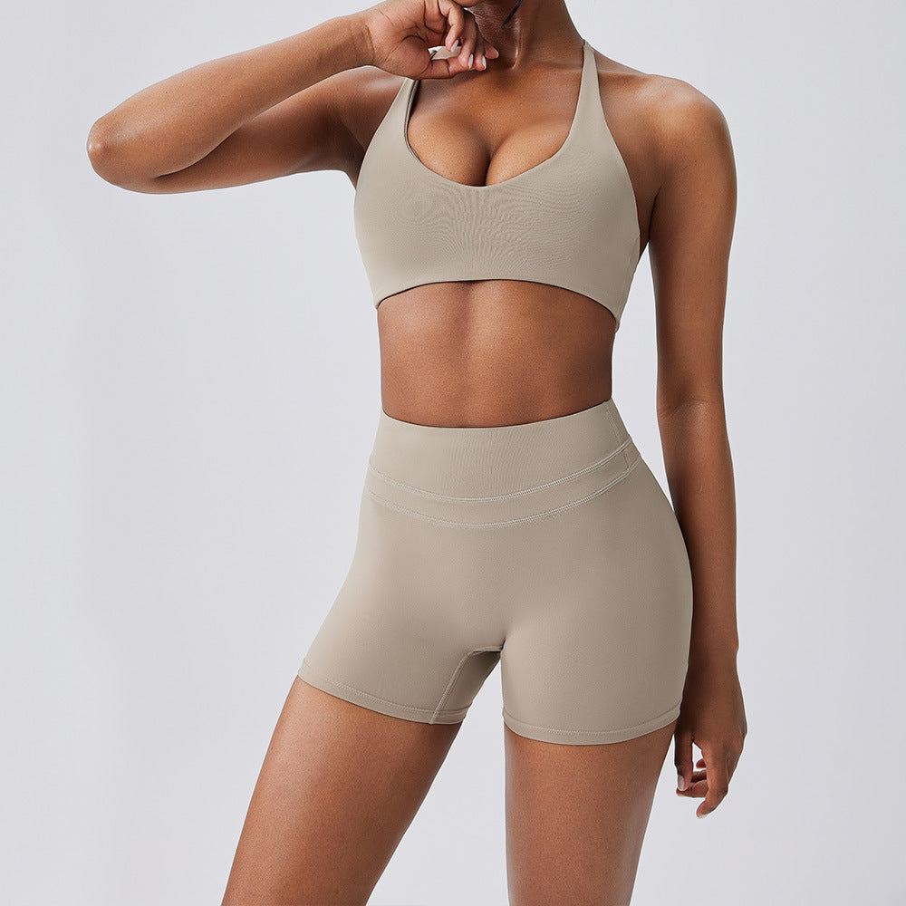 Women's sexy High waist quick-drying running fitness set