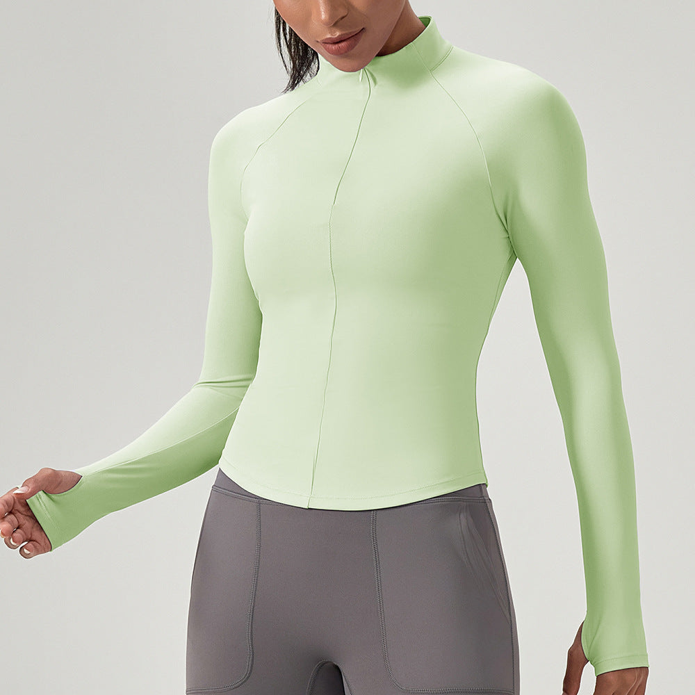 Women's Half Zip Yoga Suit Long Sleeve