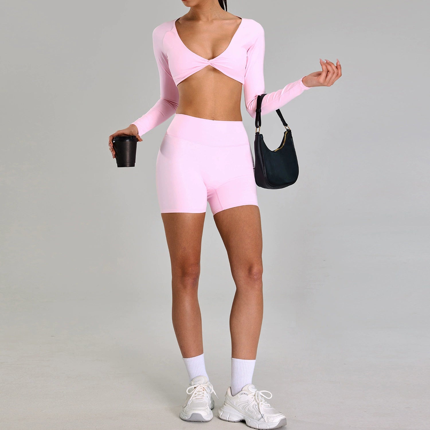 Women's nude tight yoga suit
