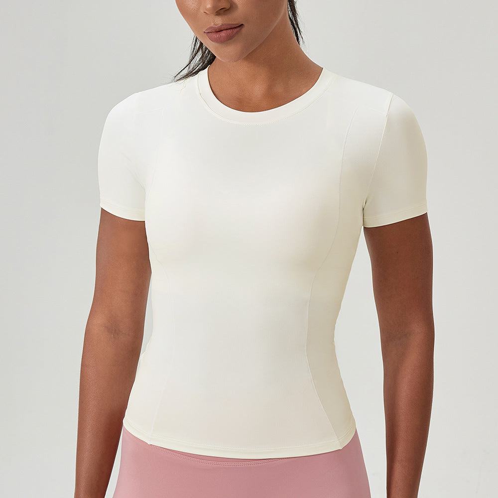 Quick-drying sports tops round neck tight fitness T-shirt