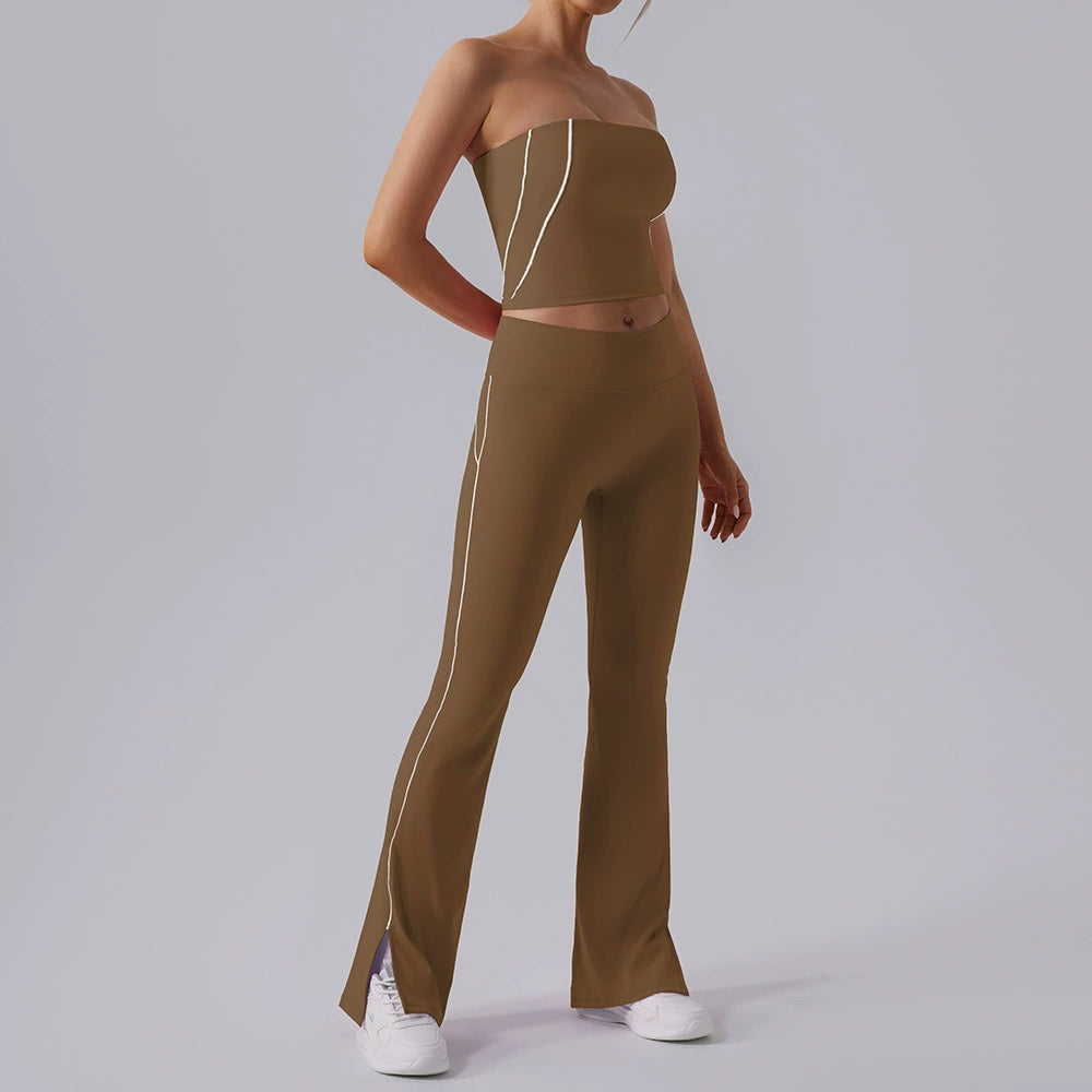 Women's New high waist tight hip lift yoga two piece suit