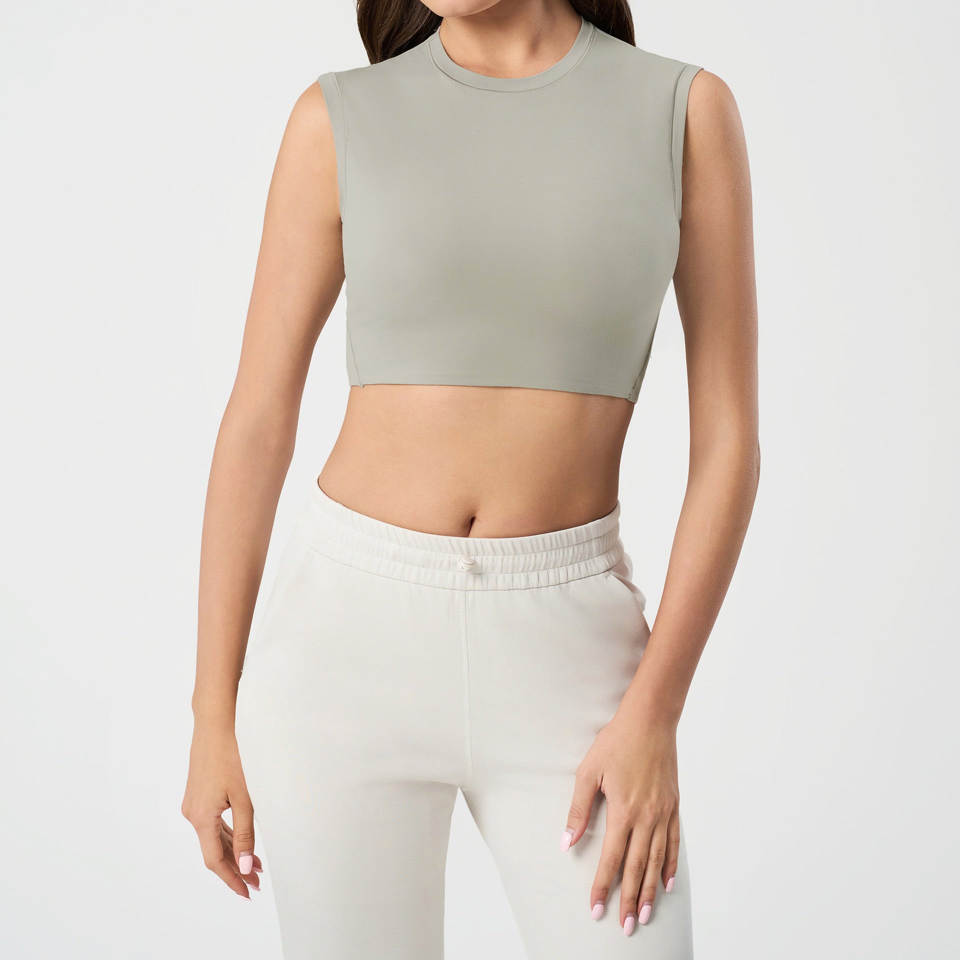 Breathable sleeveless fitness top
