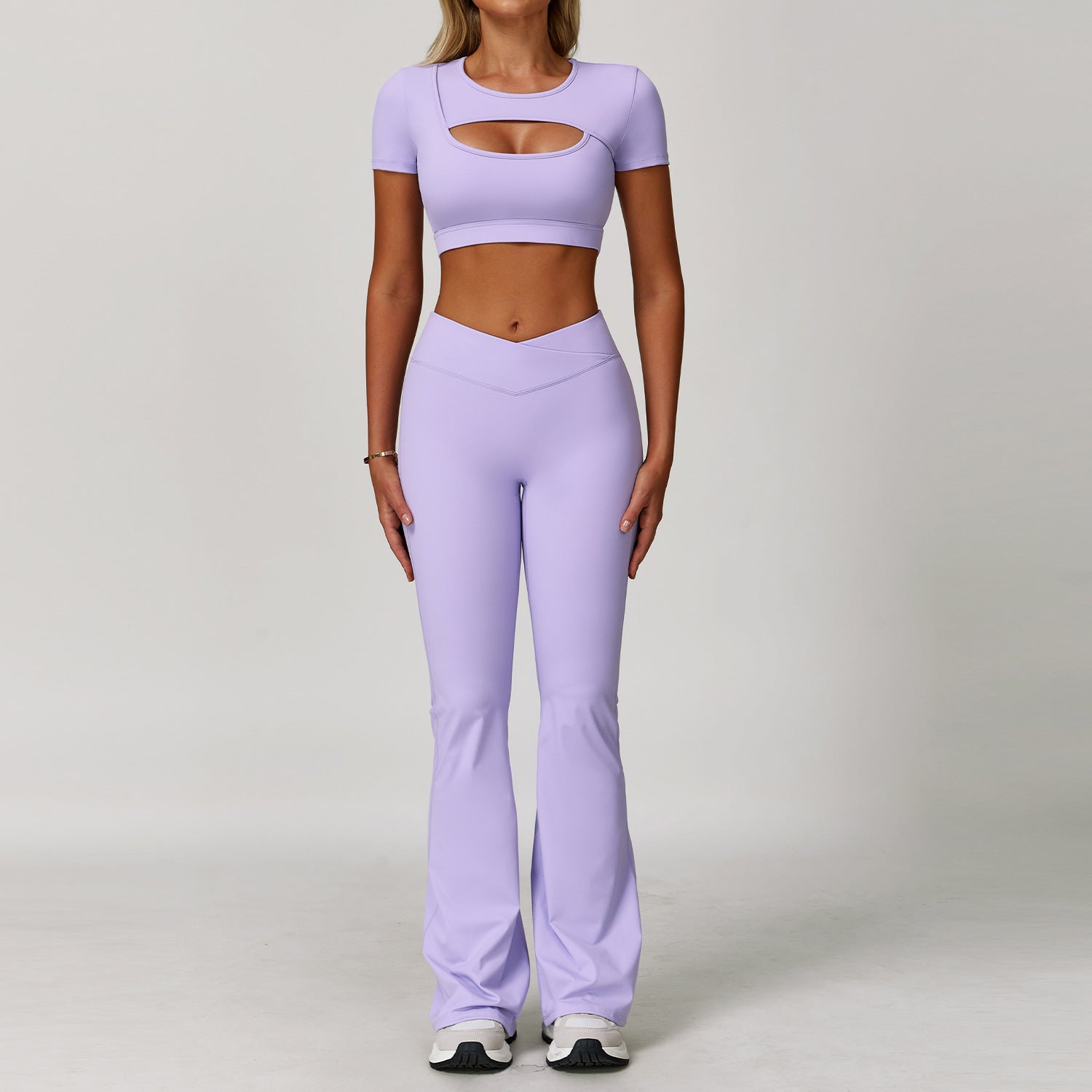 Women's beautiful short sleeve shirts set
