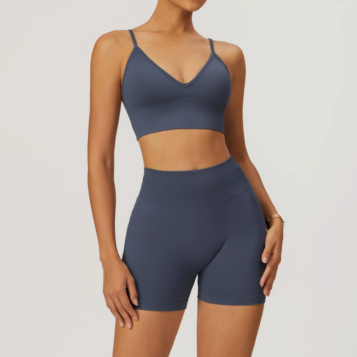 Women's Seamless Bras with Shorts Sport Suit
