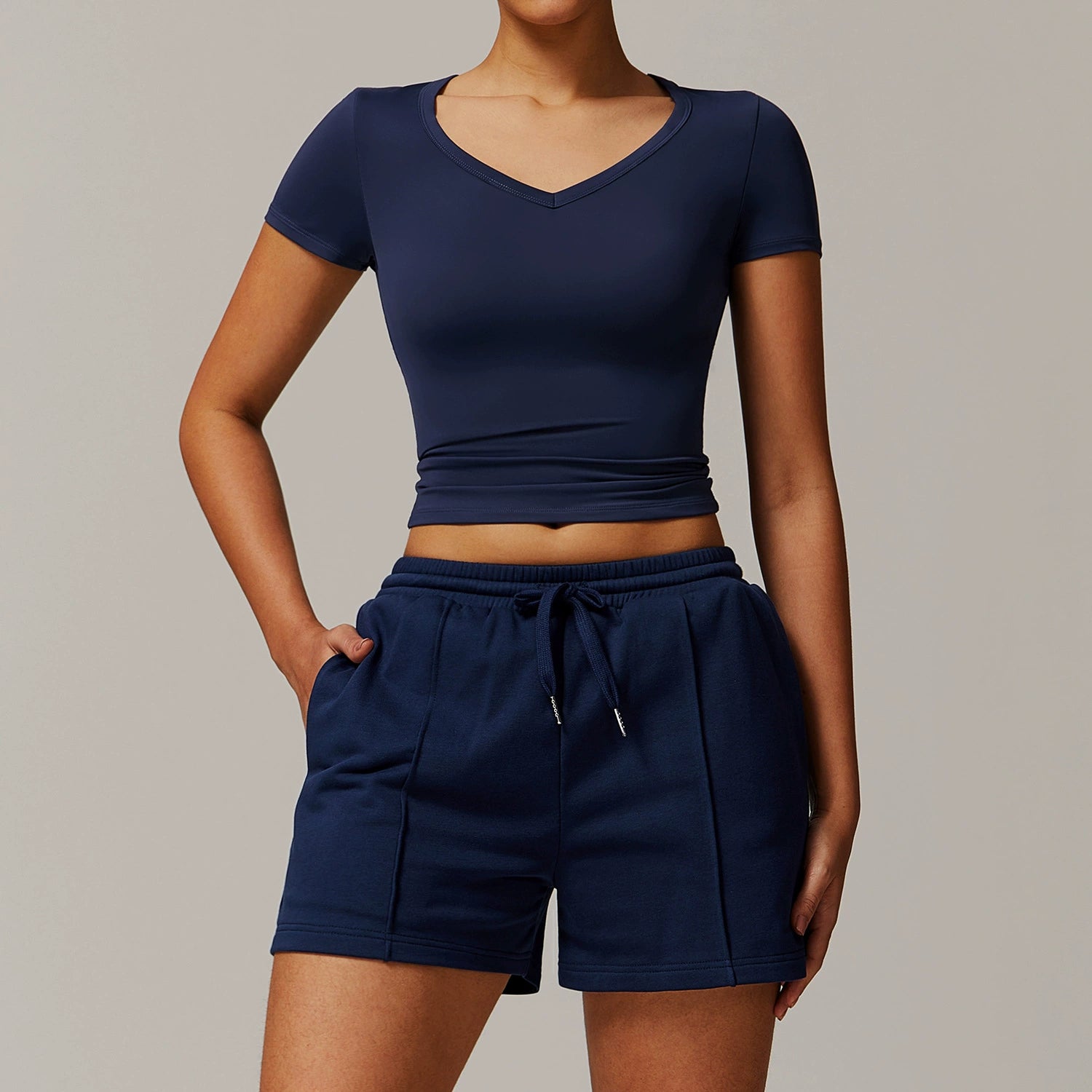 Women's Brushed short sleeve shirt with shorts set