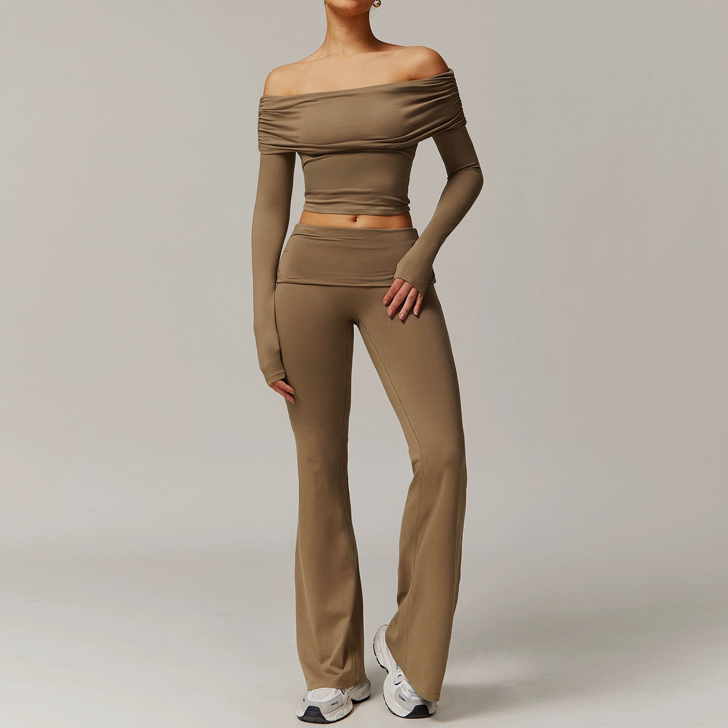 Women's long sleeve comfortable yoga wear suit