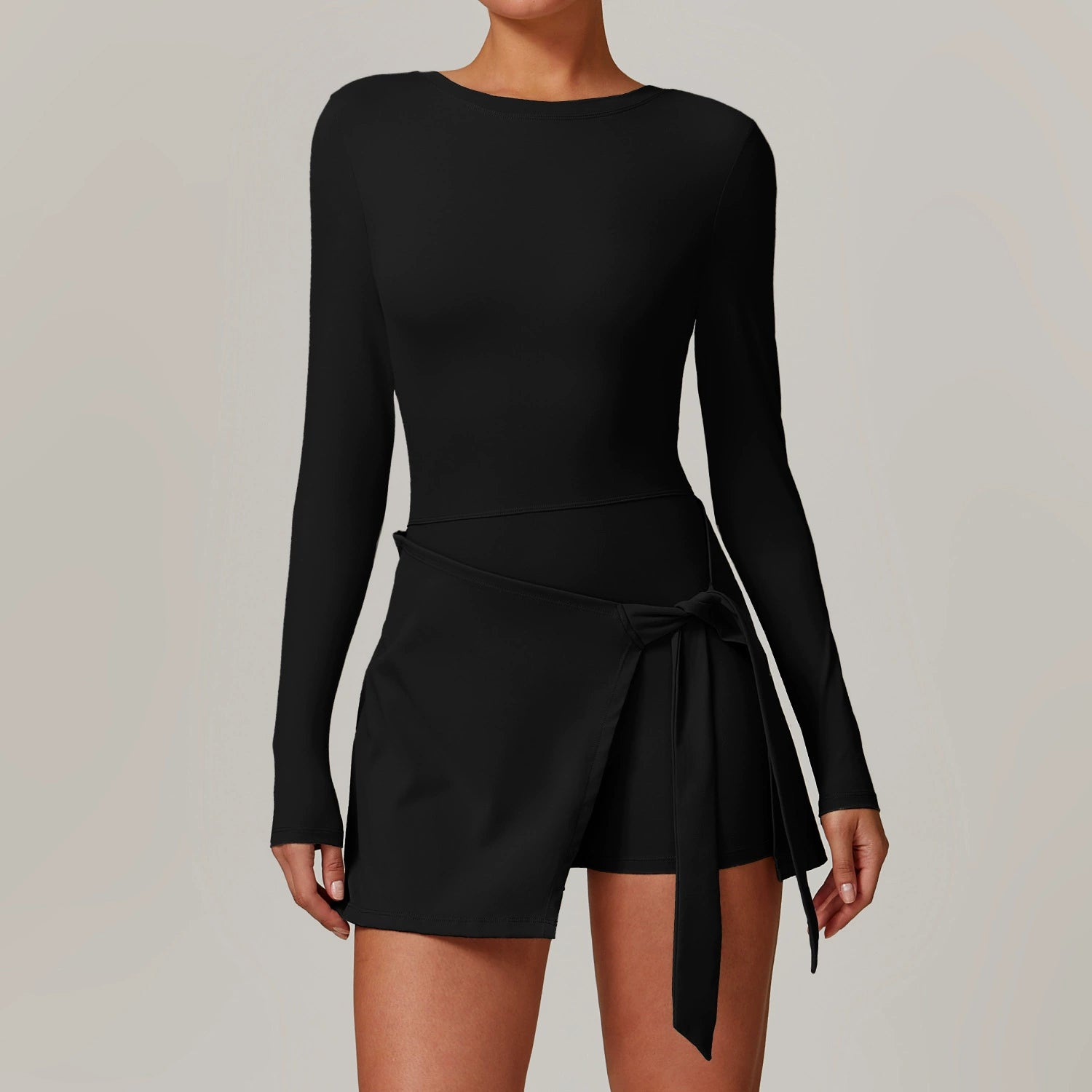 Anti-exposure tight sports dress U-shaped beautiful back tennis skirt