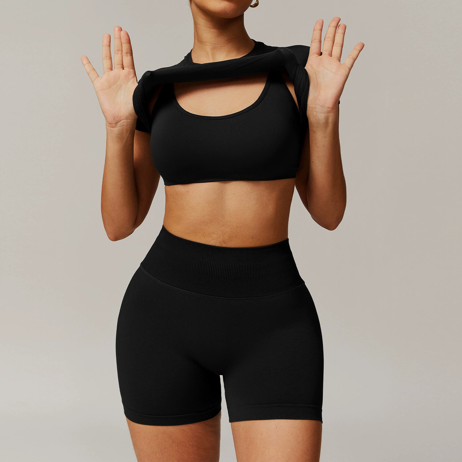 Women's bra shorts three piece set